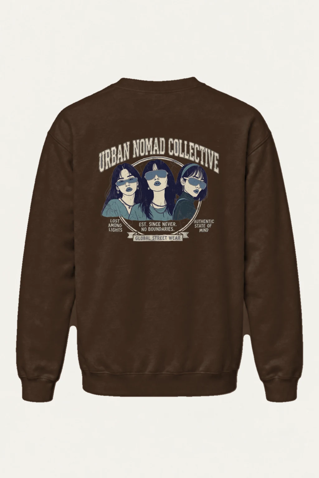 "Urban Nomad Collective" Heavy Blend Unisex Crewneck Sweatshirt | Gildan 18000
