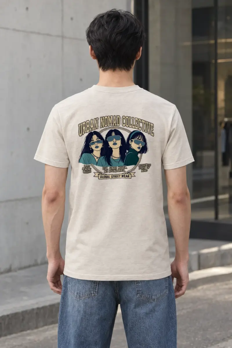 "Urban Nomad Collective" Heavyweight Unisex Crewneck T-shirt