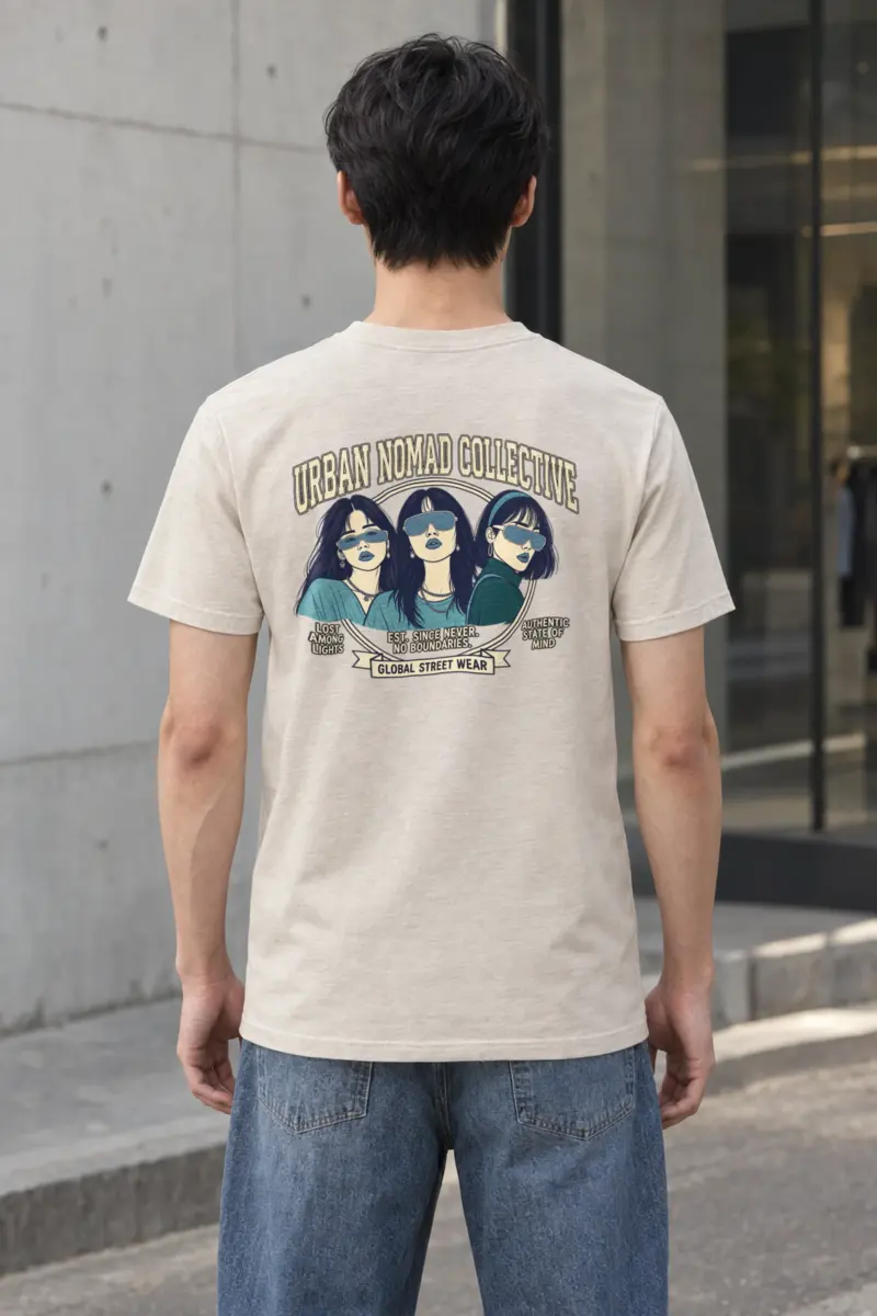 "Urban Nomad Collective" Heavyweight Unisex Crewneck T-shirt