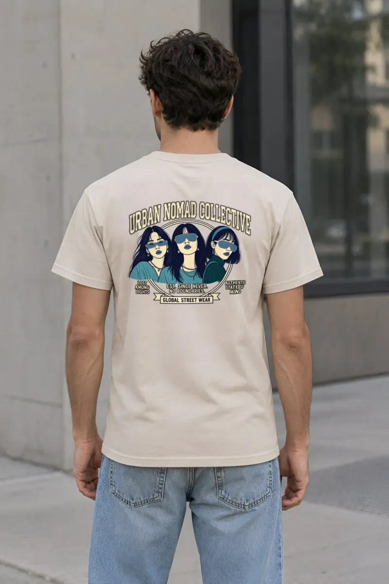 "Urban Nomad Collective" Heavyweight Unisex Crewneck T-shirt