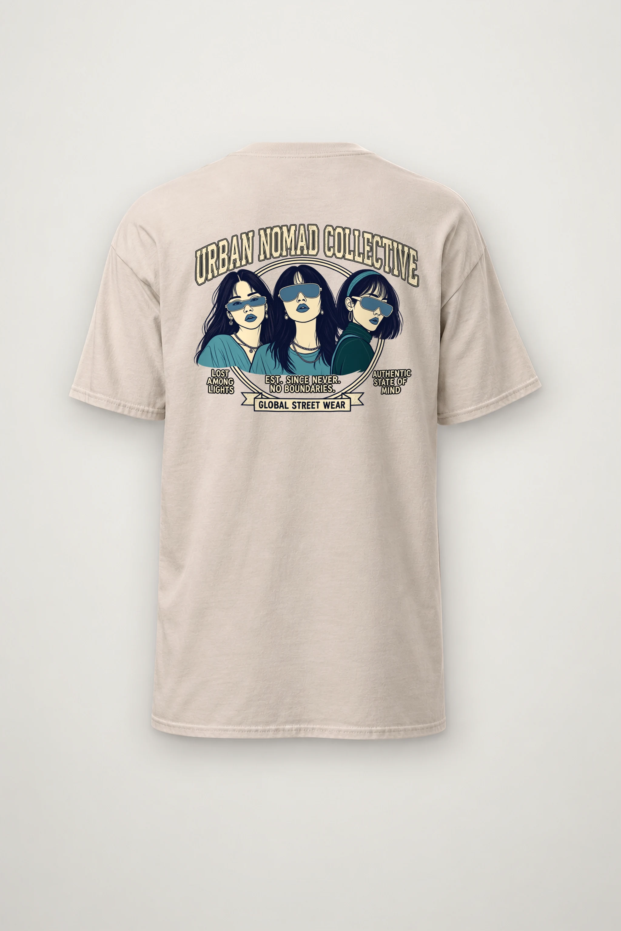 "Urban Nomad Collective" Heavyweight Unisex Crewneck T-shirt