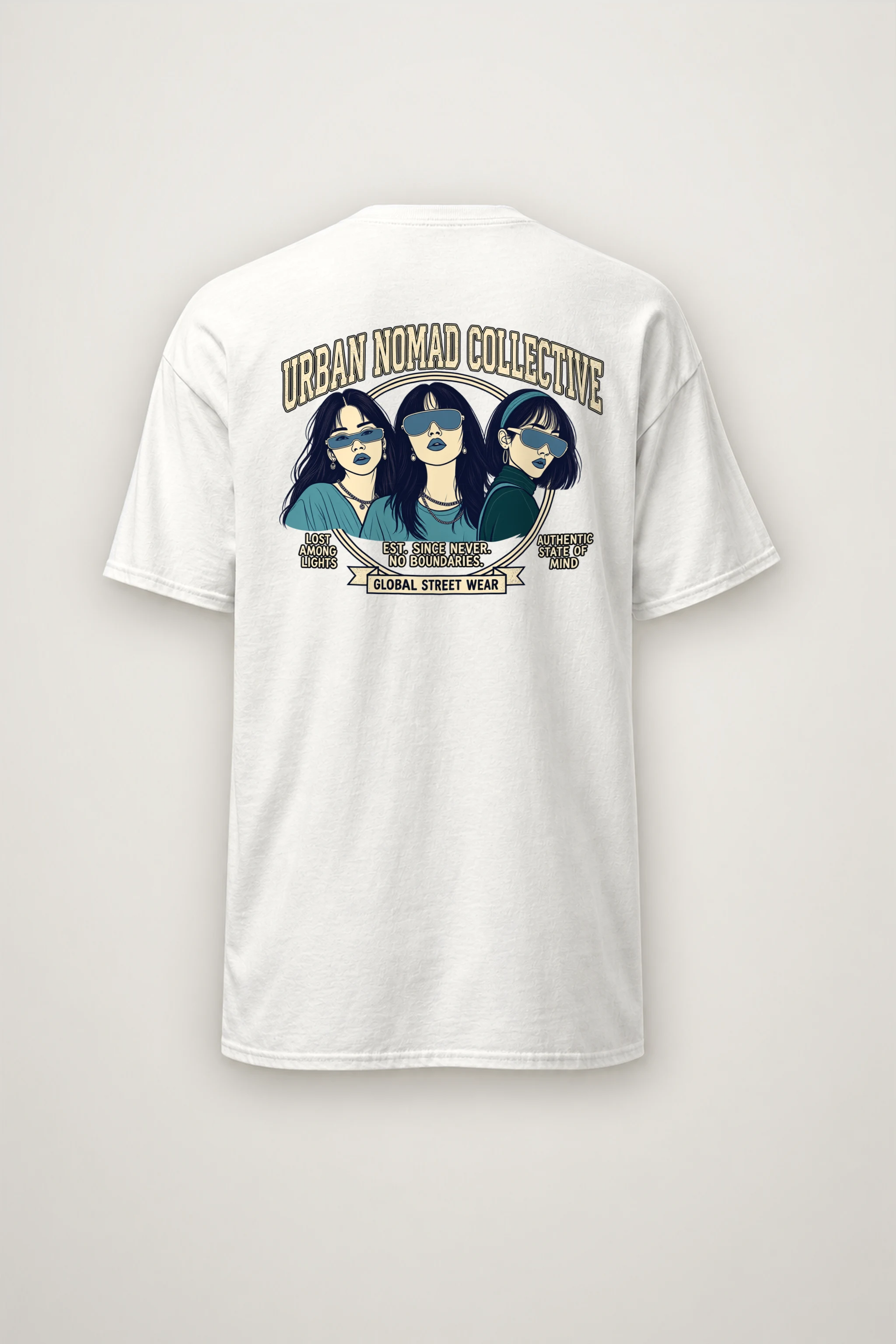 "Urban Nomad Collective" Heavyweight Unisex Crewneck T-shirt