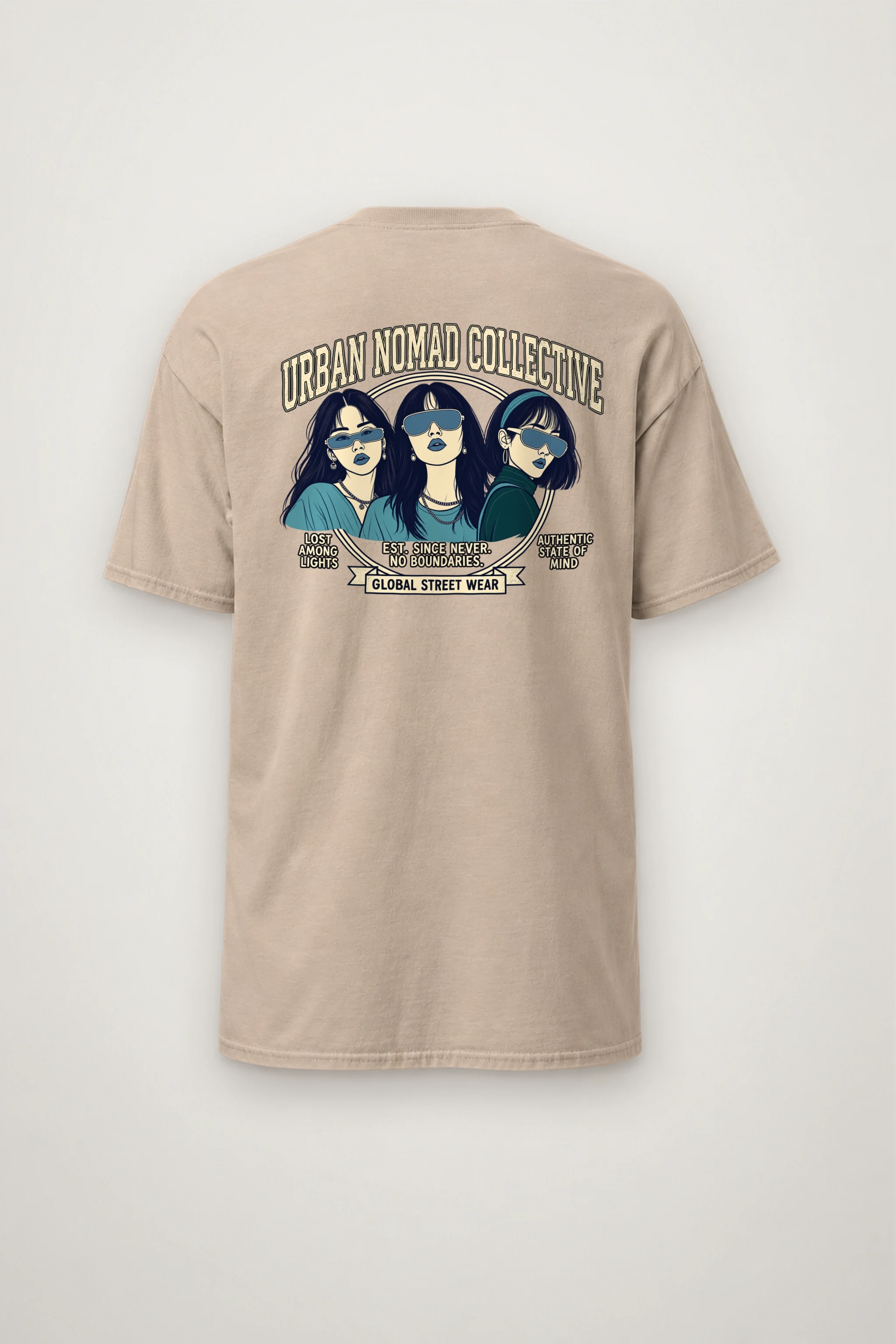 "Urban Nomad Collective" Heavyweight Unisex Crewneck T-shirt