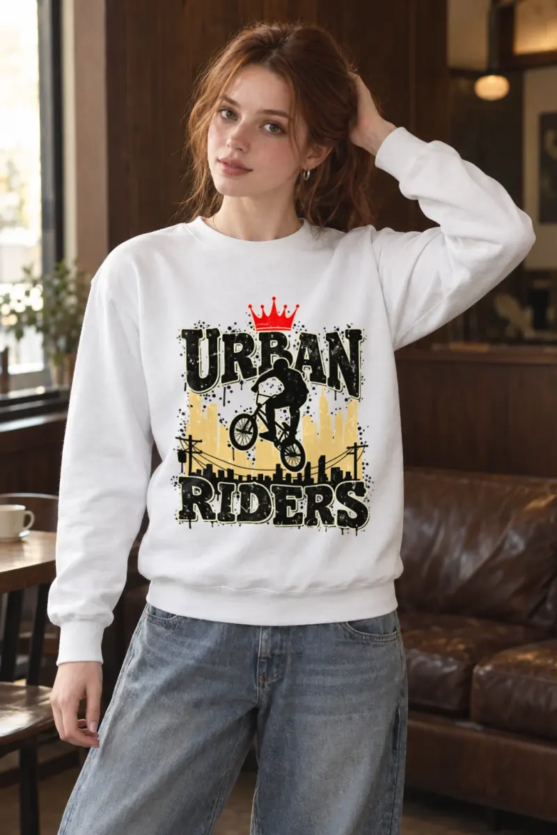 "Urban Riders" Heavy Blend Unisex Crewneck Sweatshirt