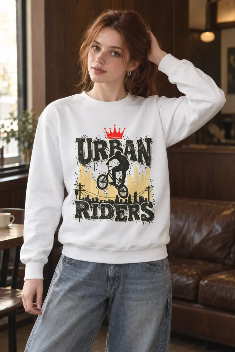"Urban Riders" Heavy Blend Unisex Crewneck Sweatshirt
