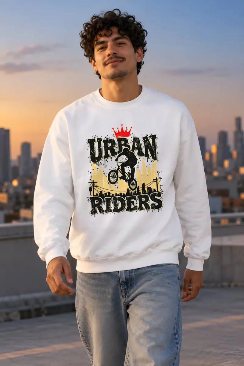 "Urban Riders" Heavy Blend Unisex Crewneck Sweatshirt