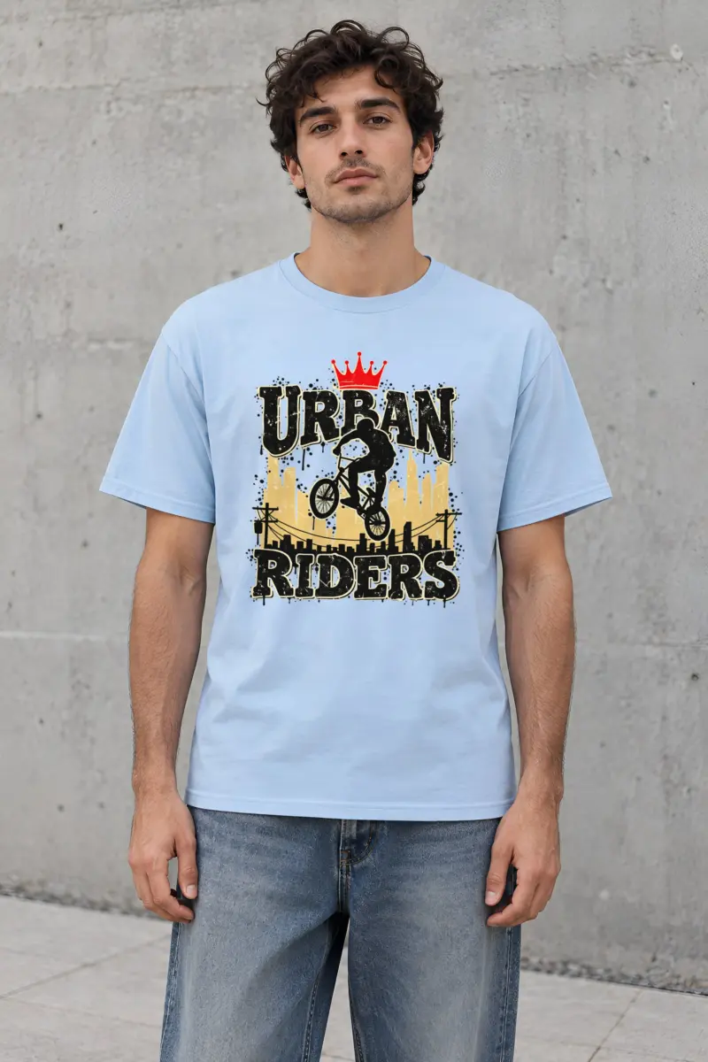 "Urban Riders" Heavyweight Unisex Crewneck T-shirt