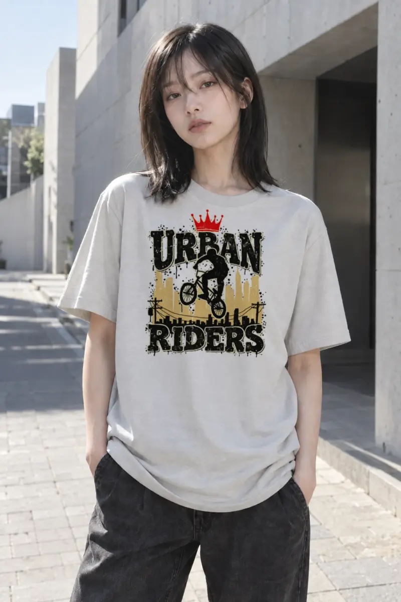 "Urban Riders" Heavyweight Unisex Crewneck T-shirt | Gildan 5000