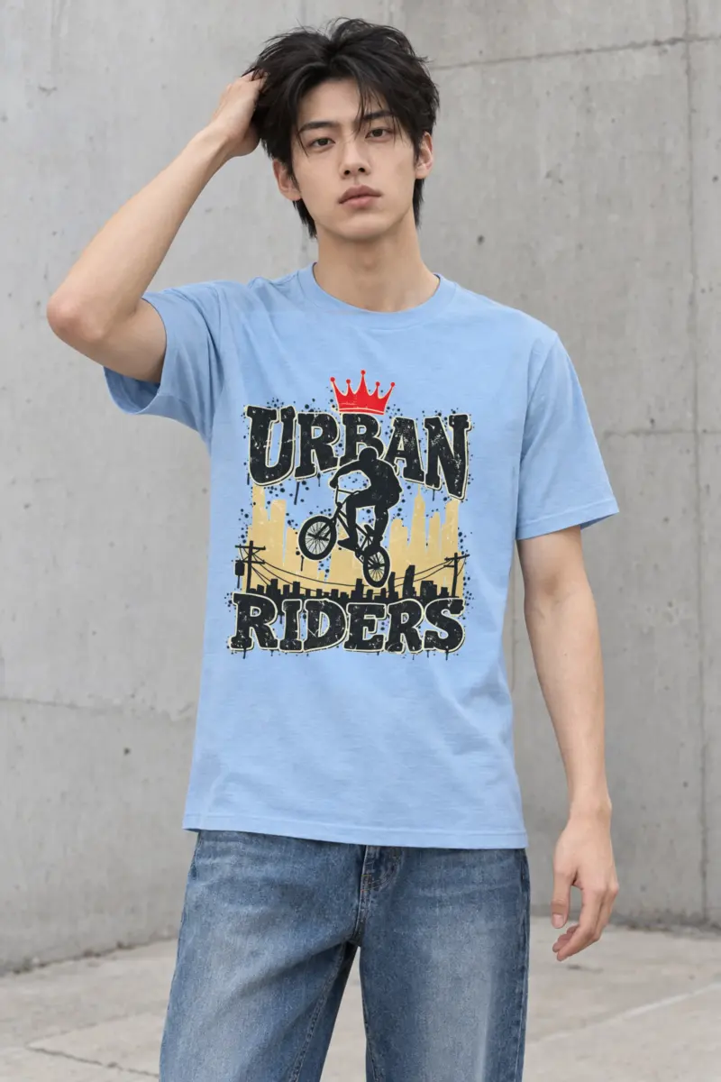"Urban Riders" Heavyweight Unisex Crewneck T-shirt
