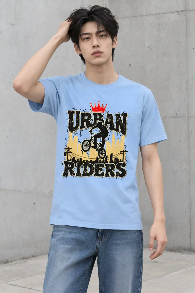 "Urban Riders" Heavyweight Unisex Crewneck T-shirt