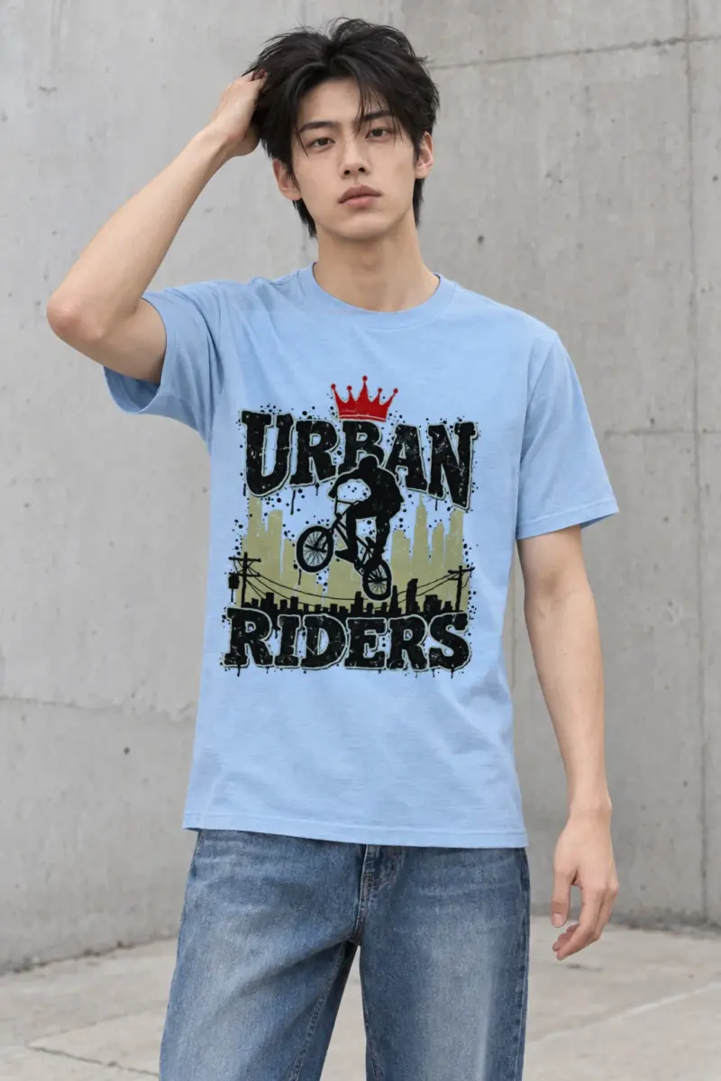 "Urban Riders" Heavyweight Unisex Crewneck T-shirt