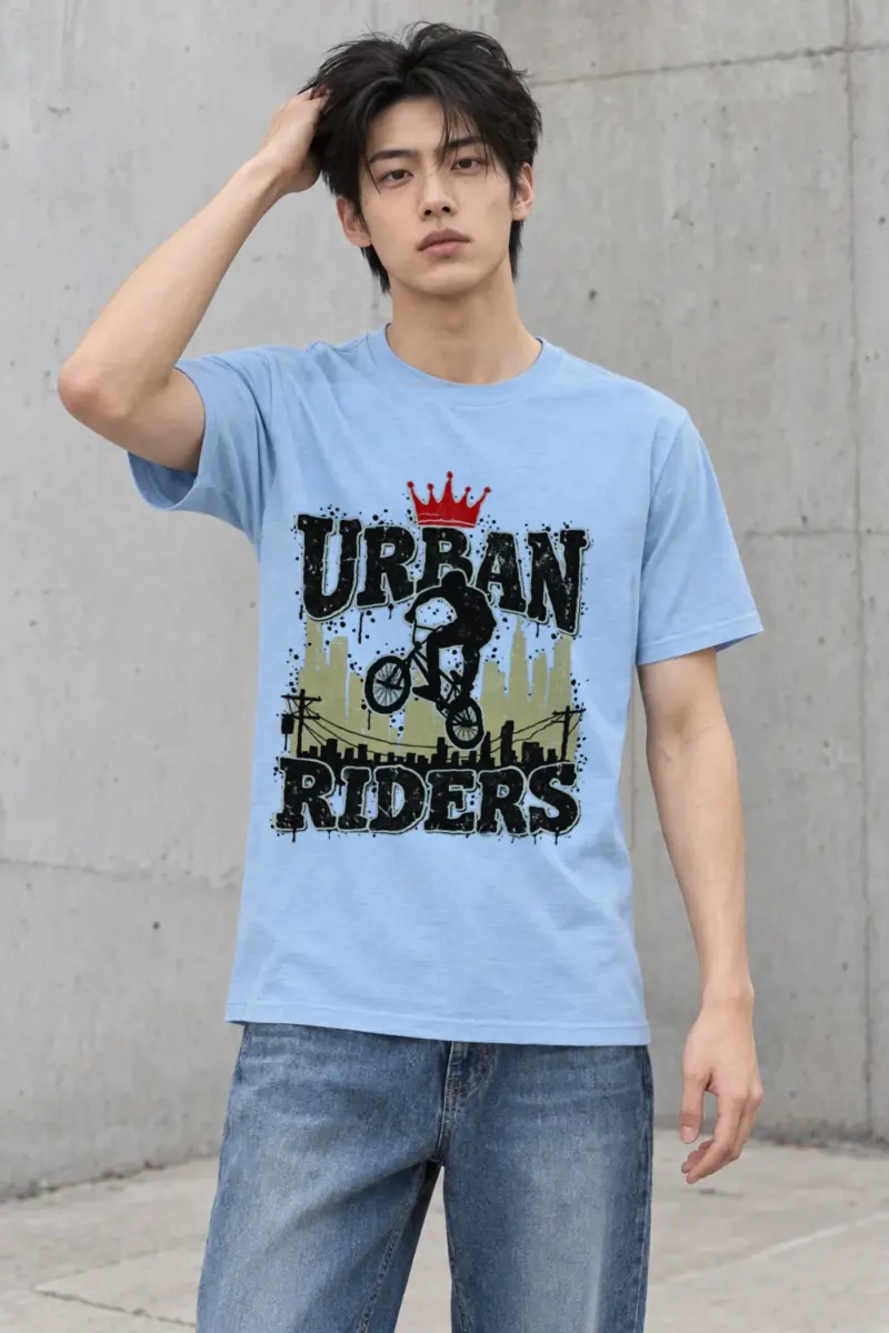 "Urban Riders" Heavyweight Unisex Crewneck T-shirt