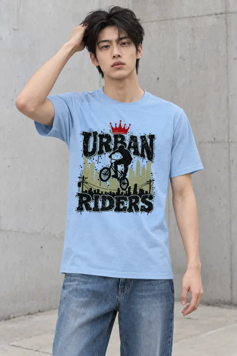 "Urban Riders" Heavyweight Unisex Crewneck T-shirt
