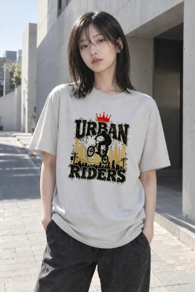 "Urban Riders" Heavyweight Unisex Crewneck T-shirt | Gildan 5000