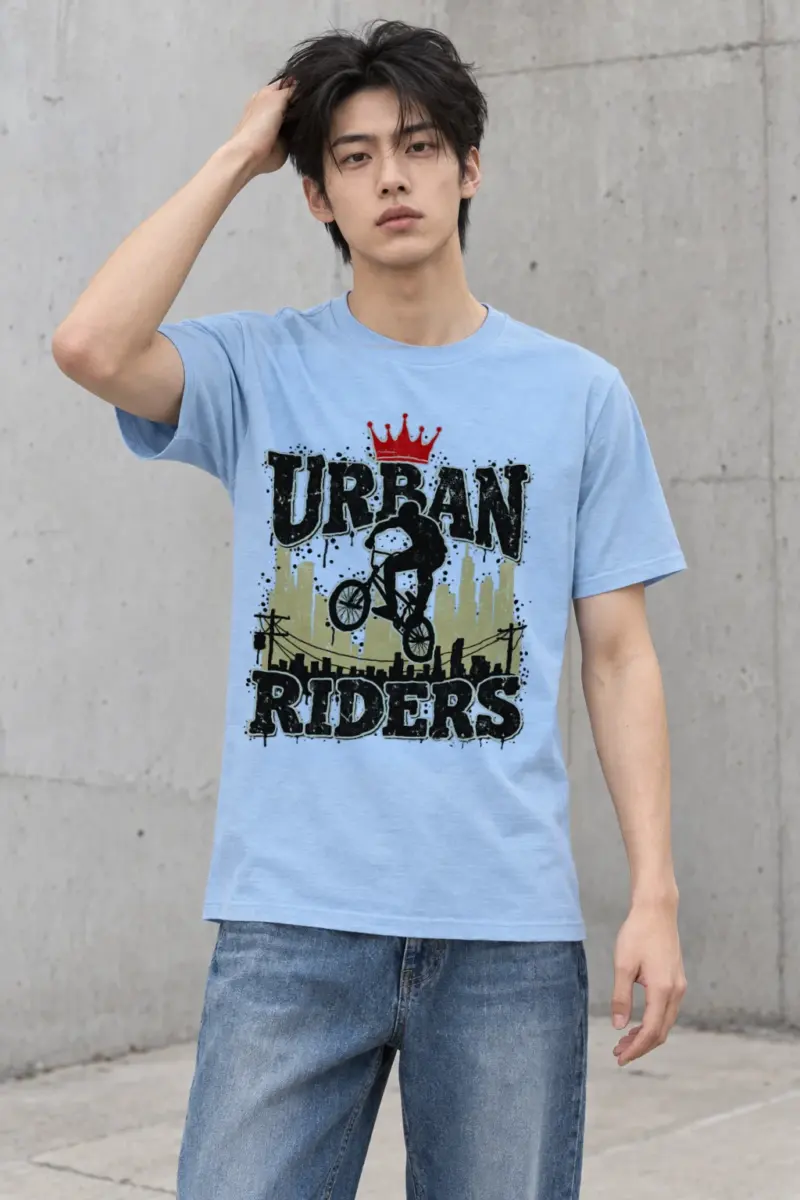 "Urban Riders" Heavyweight Unisex Crewneck T-shirt