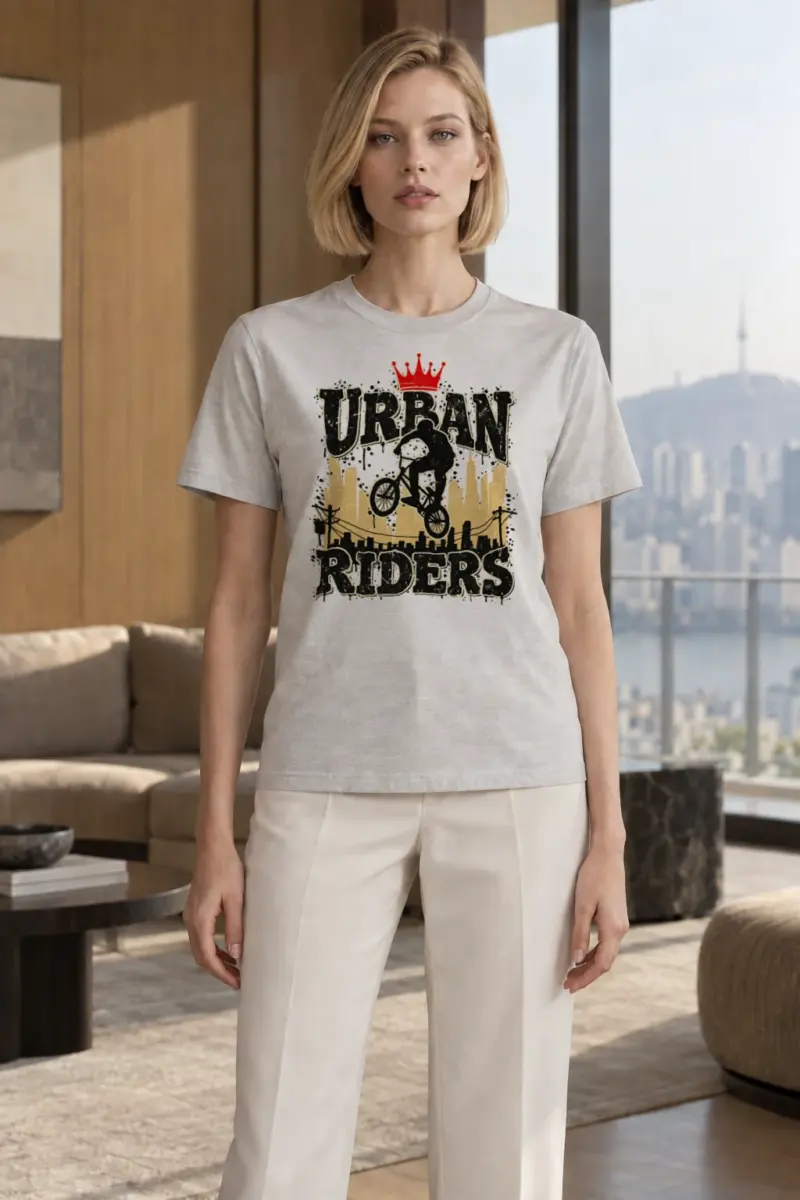 "Urban Riders" Heavyweight Unisex Crewneck T-shirt | Gildan 5000