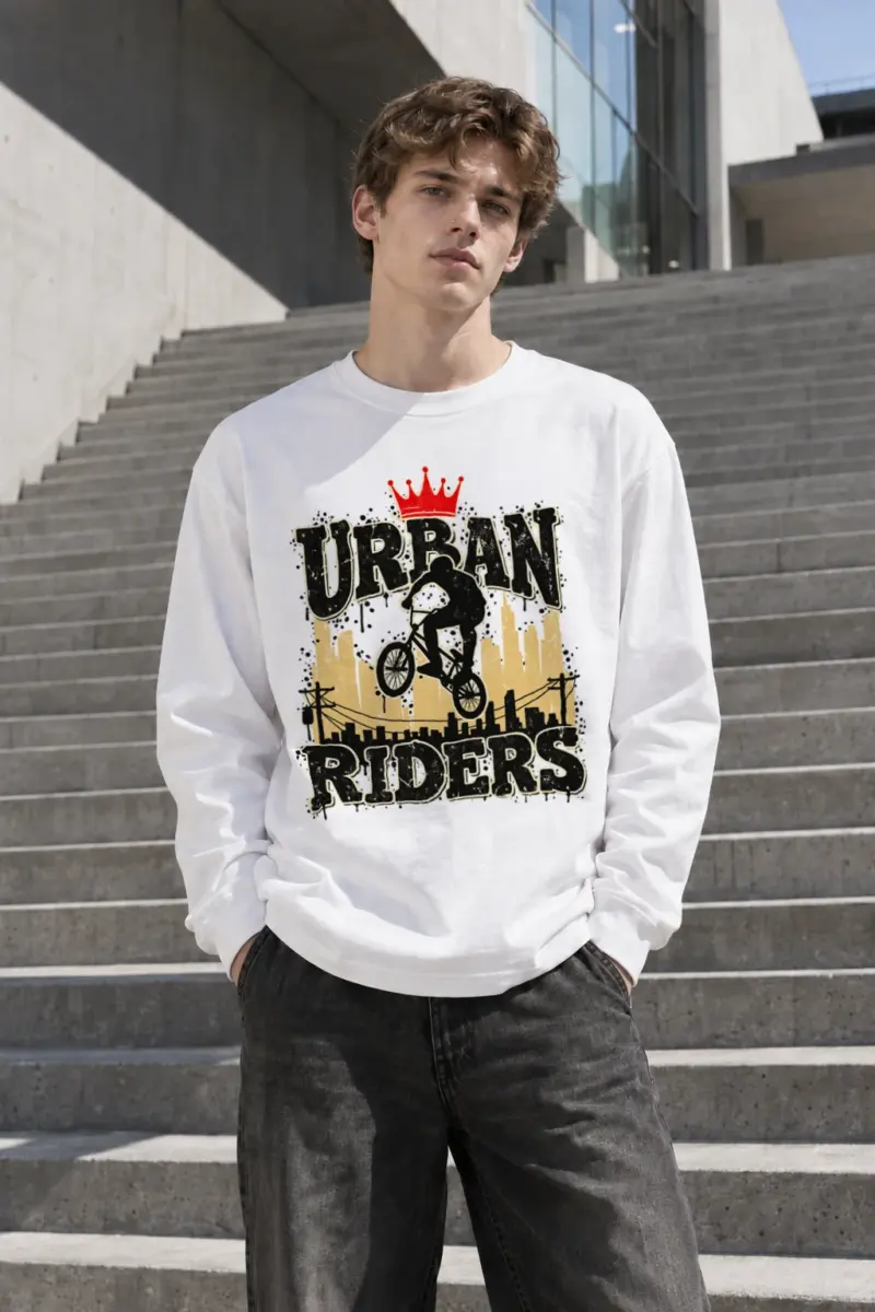 "Urban Riders" Unisex Longsleeve T-shirt | Gildan 2400