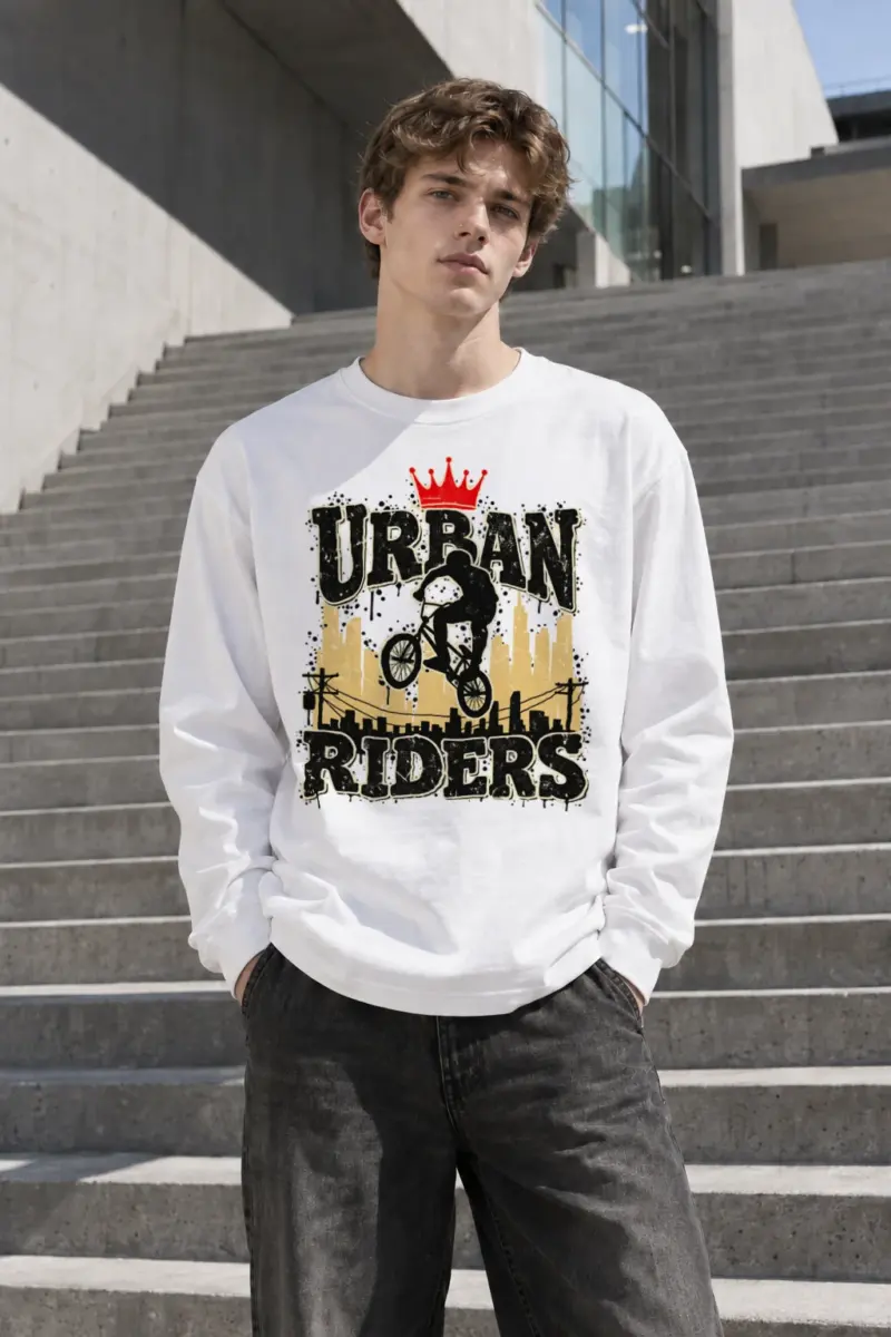 "Urban Riders" Unisex Longsleeve T-shirt | Gildan 2400