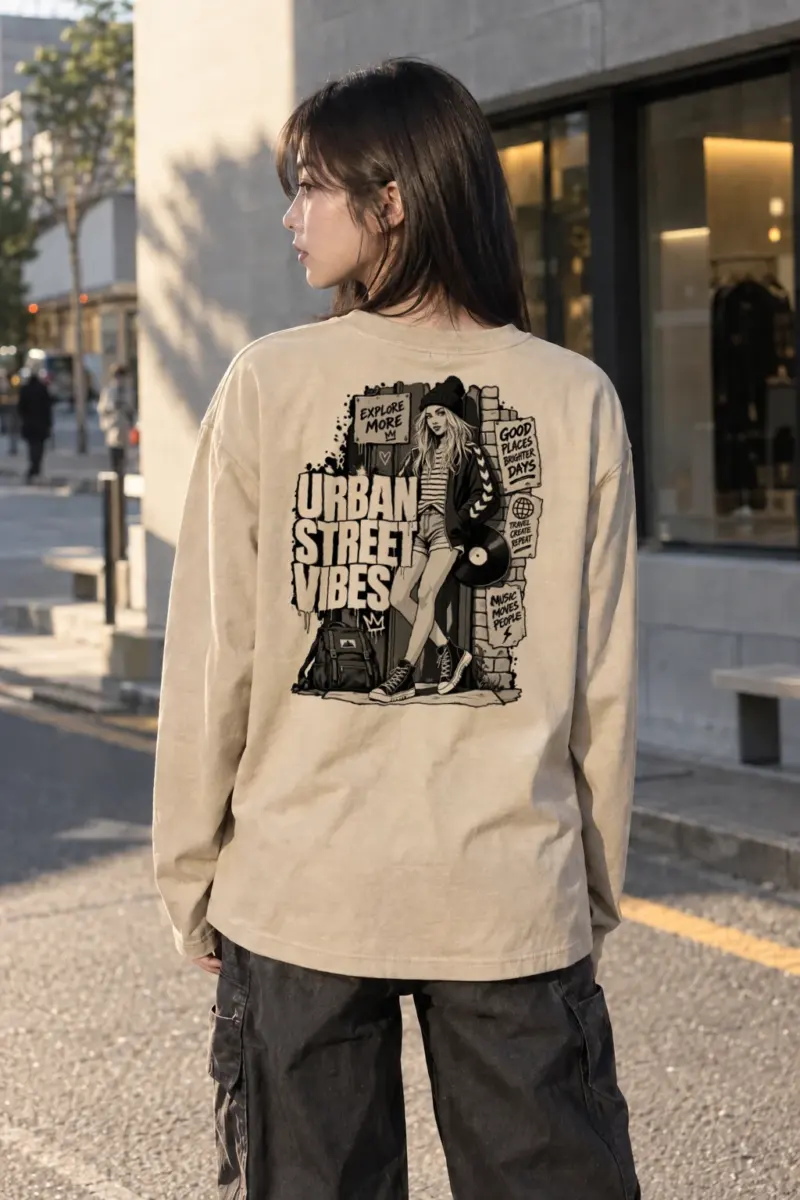 "Urban Street Vibes" Unisex Longsleeve T-shirt | Gildan 2400