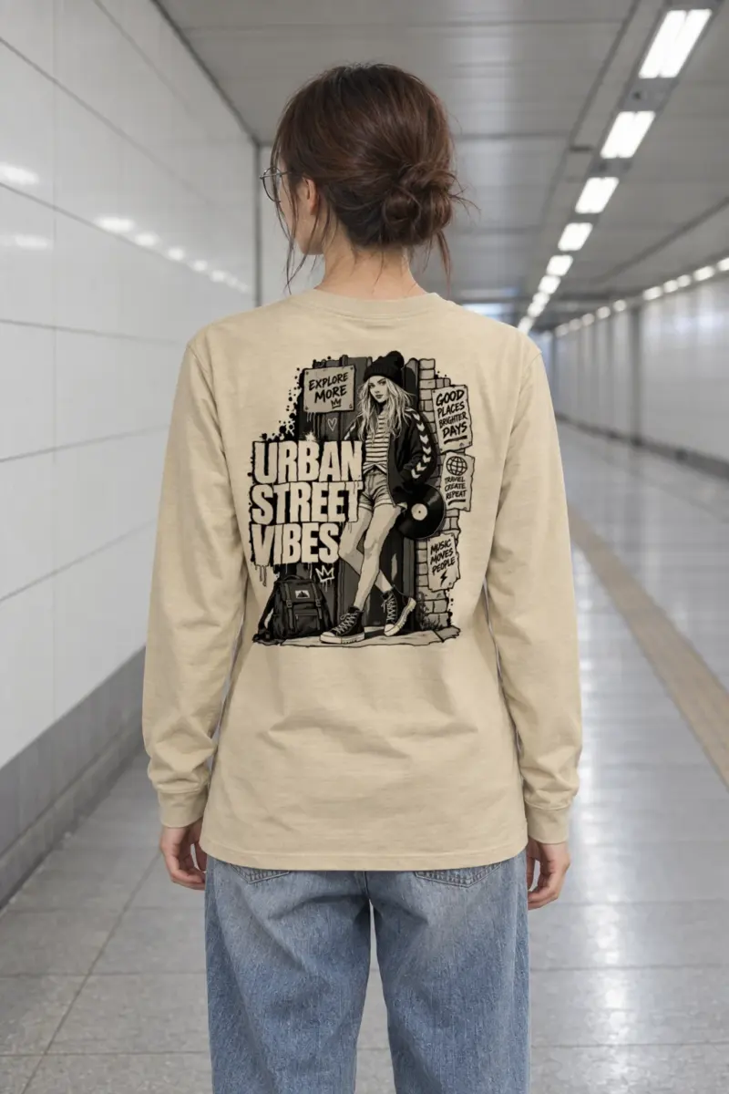 "Urban Street Vibes" Unisex Longsleeve T-shirt | Gildan 2400