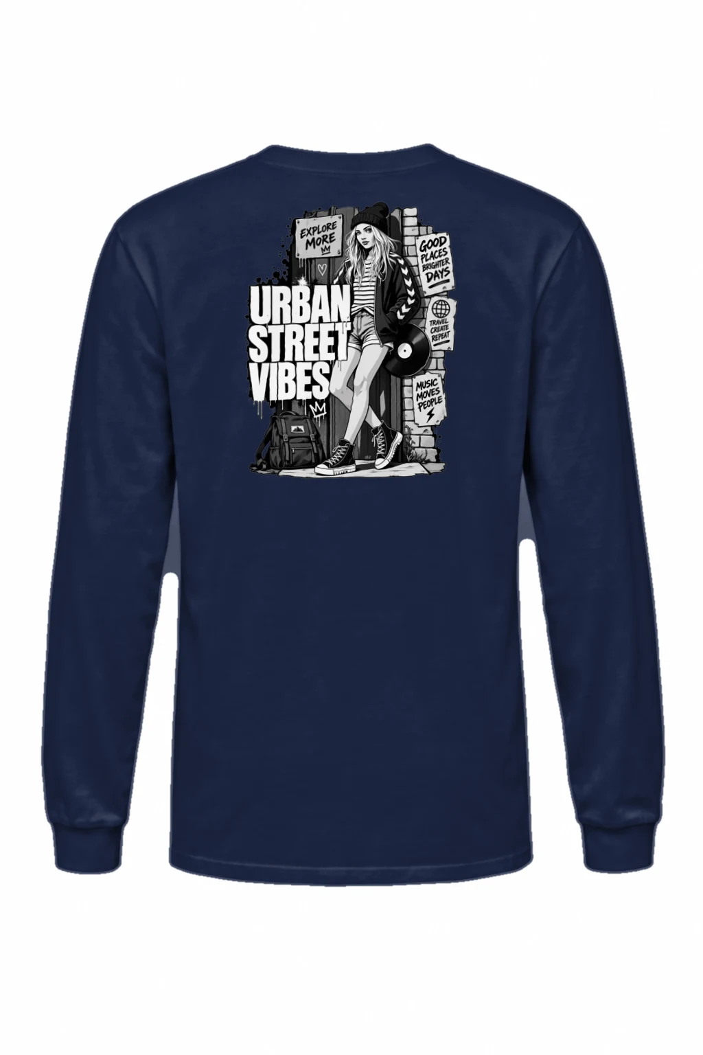 "Urban Street Vibes" Unisex Longsleeve T-shirt | Gildan 2400