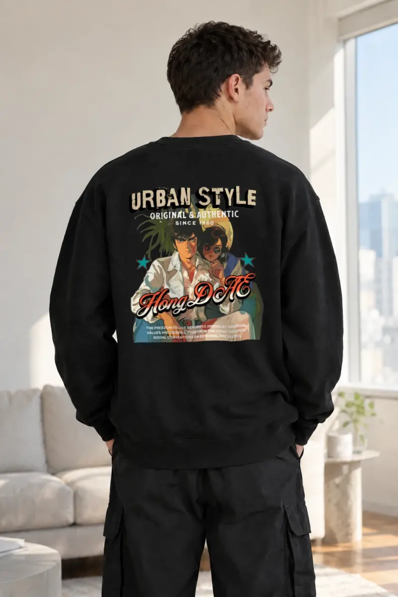 "Urban Style Freedom" Heavy Blend Unisex Crewneck Sweatshirt | Gildan 18000