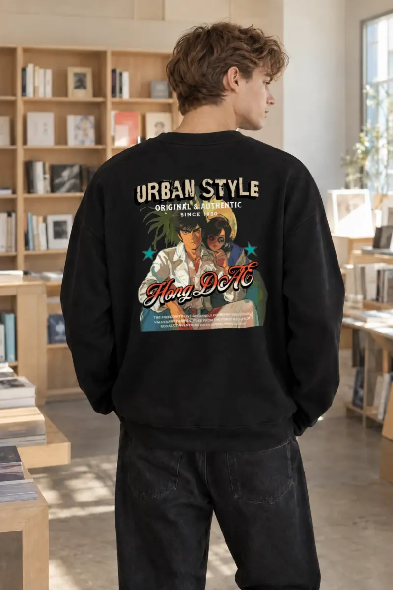 "Urban Style Freedom" Heavy Blend Unisex Crewneck Sweatshirt | Gildan 18000