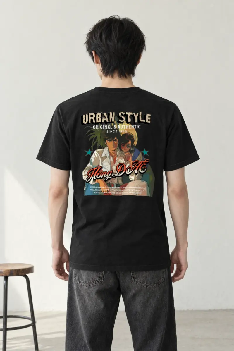 "Urban Style Freedom" Heavyweight Unisex Crewneck T-shirt | Gildan 5000