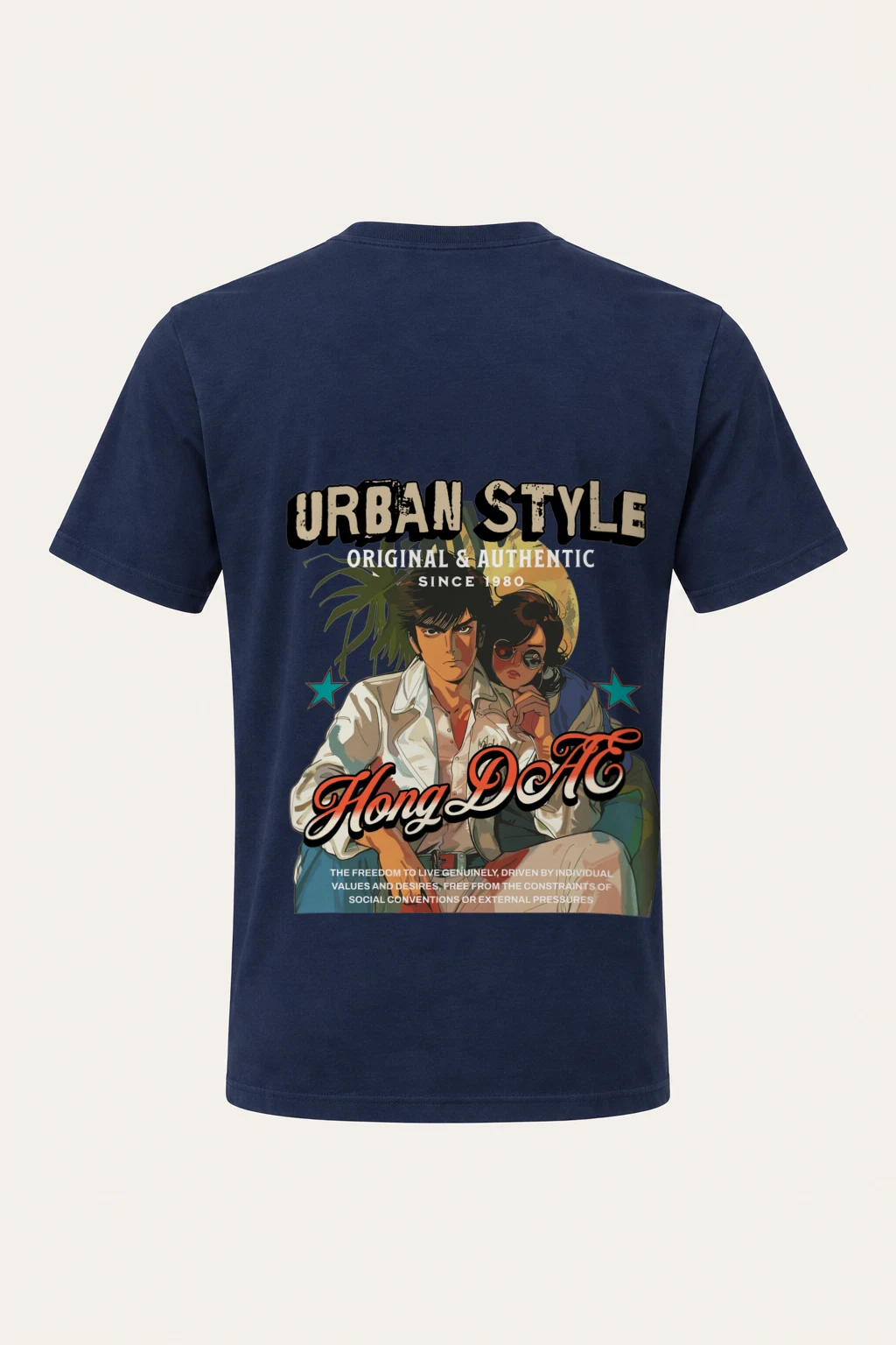 "Urban Style Freedom" Heavyweight Unisex Crewneck T-shirt | Gildan 5000