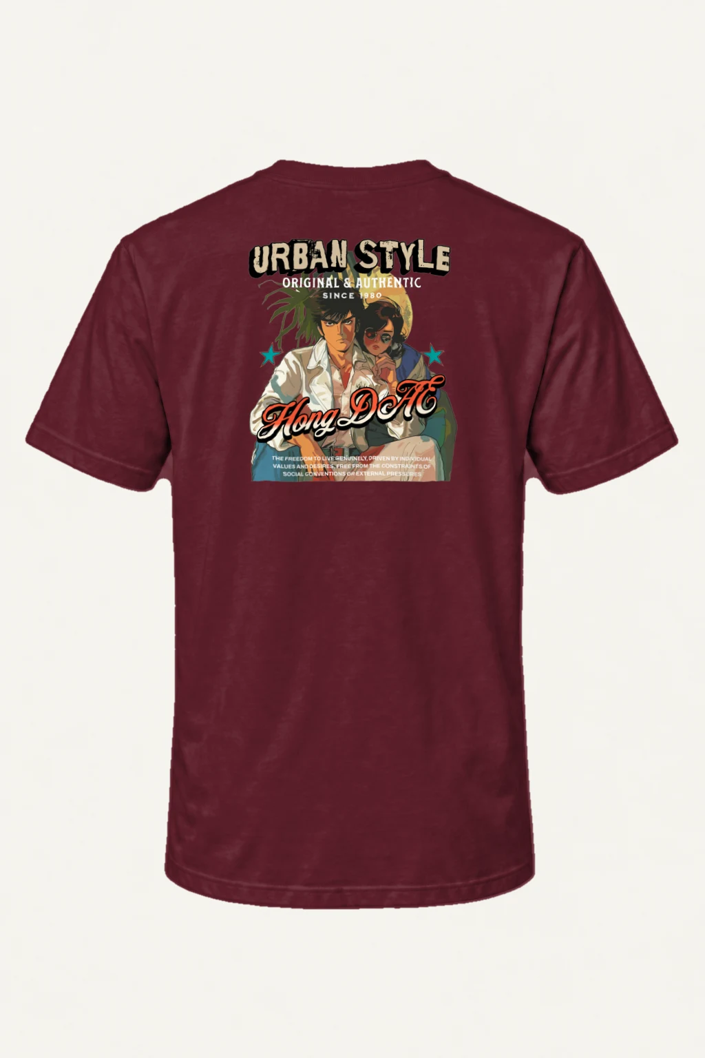 "Urban Style Freedom" Heavyweight Unisex Crewneck T-shirt | Gildan 5000