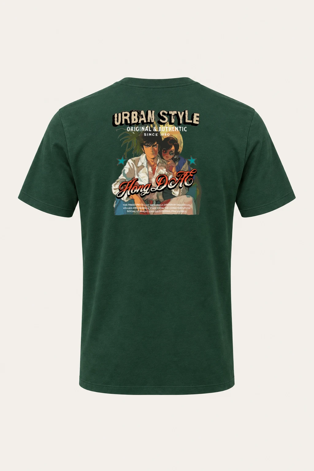 "Urban Style Freedom" Heavyweight Unisex Crewneck T-shirt | Gildan 5000