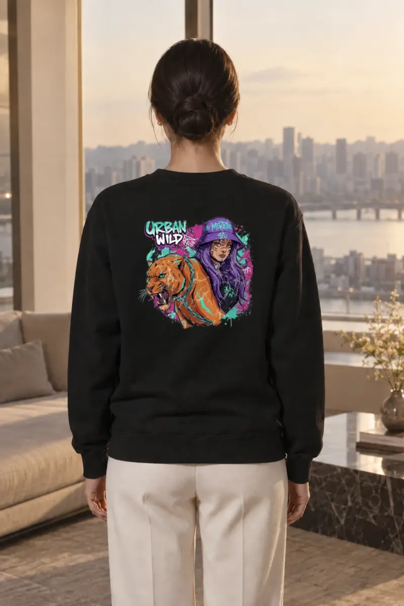 "Urban Wild" Heavy Blend Unisex Crewneck Sweatshirt | Gildan 18000