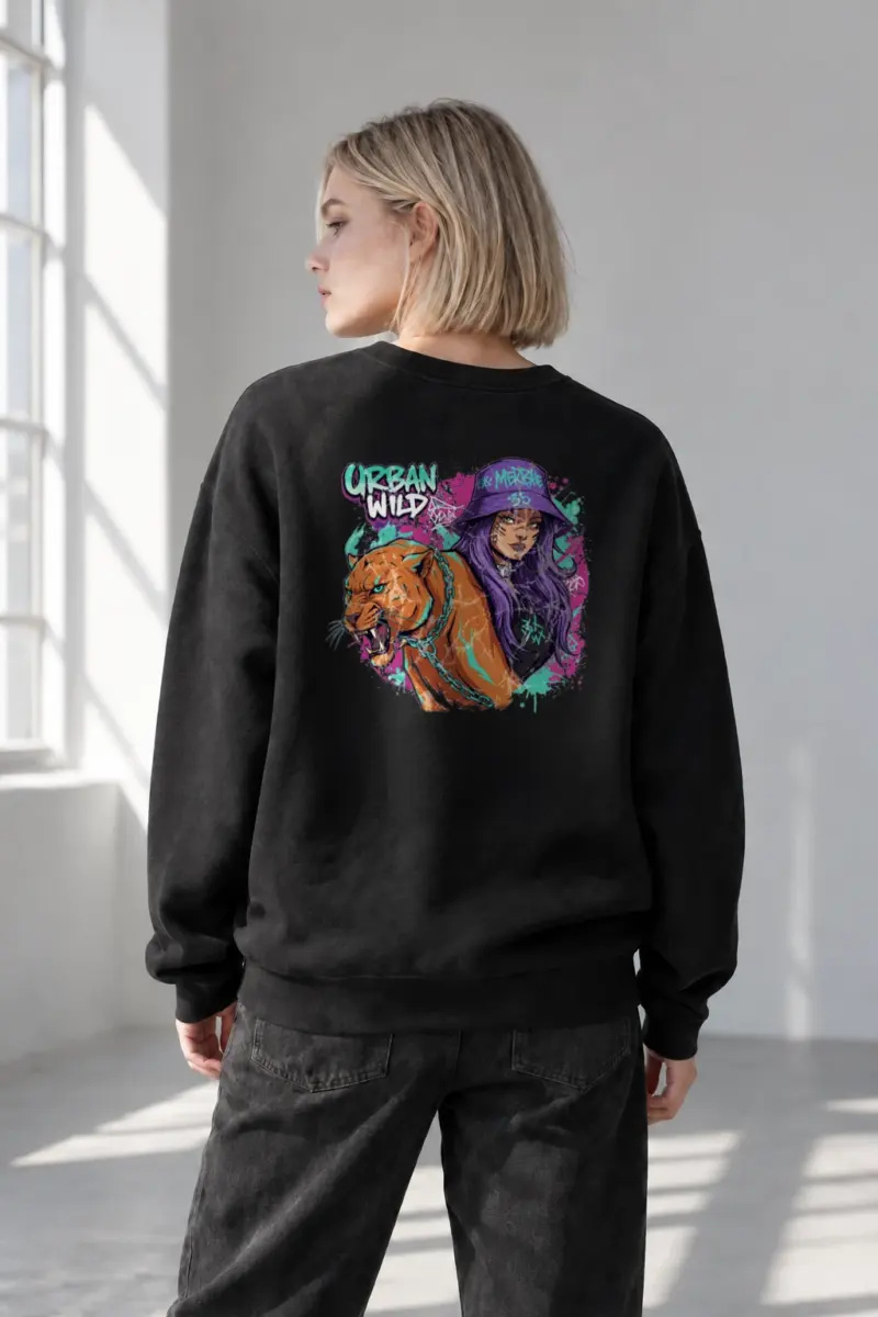 "Urban Wild" Heavy Blend Unisex Crewneck Sweatshirt | Gildan 18000