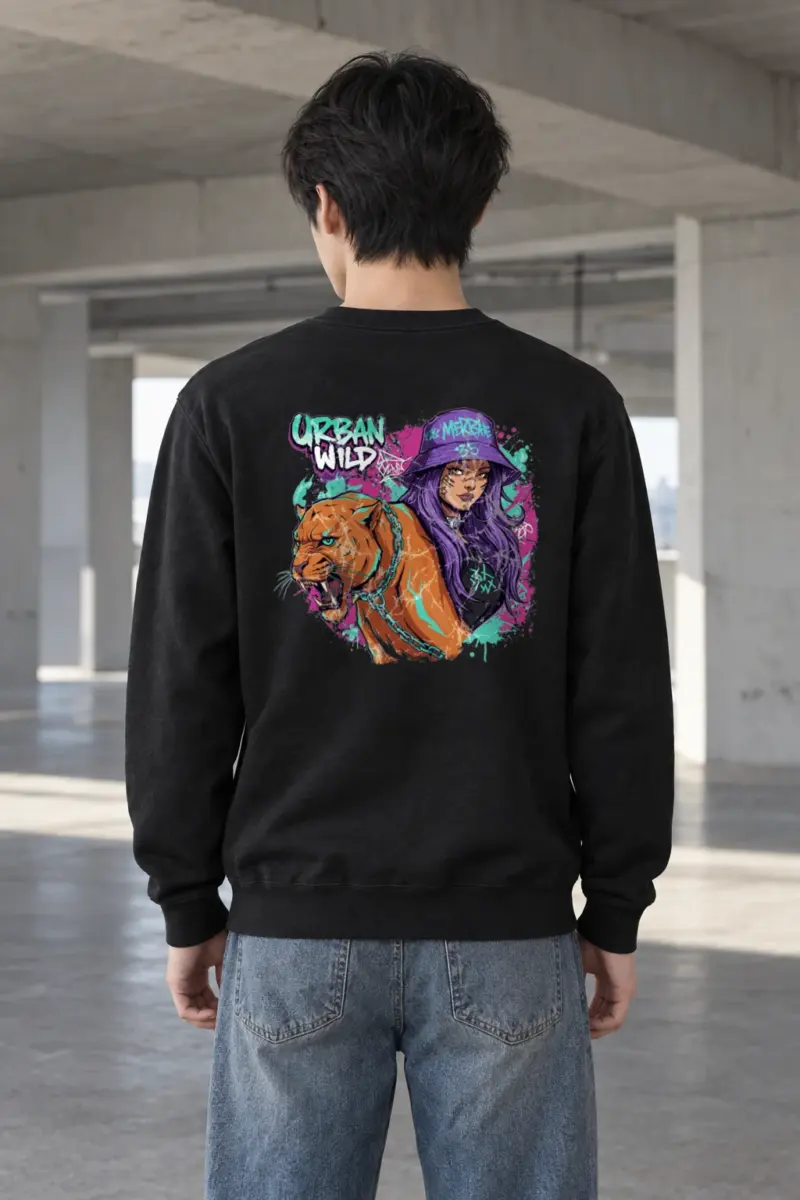 "Urban Wild" Heavy Blend Unisex Crewneck Sweatshirt