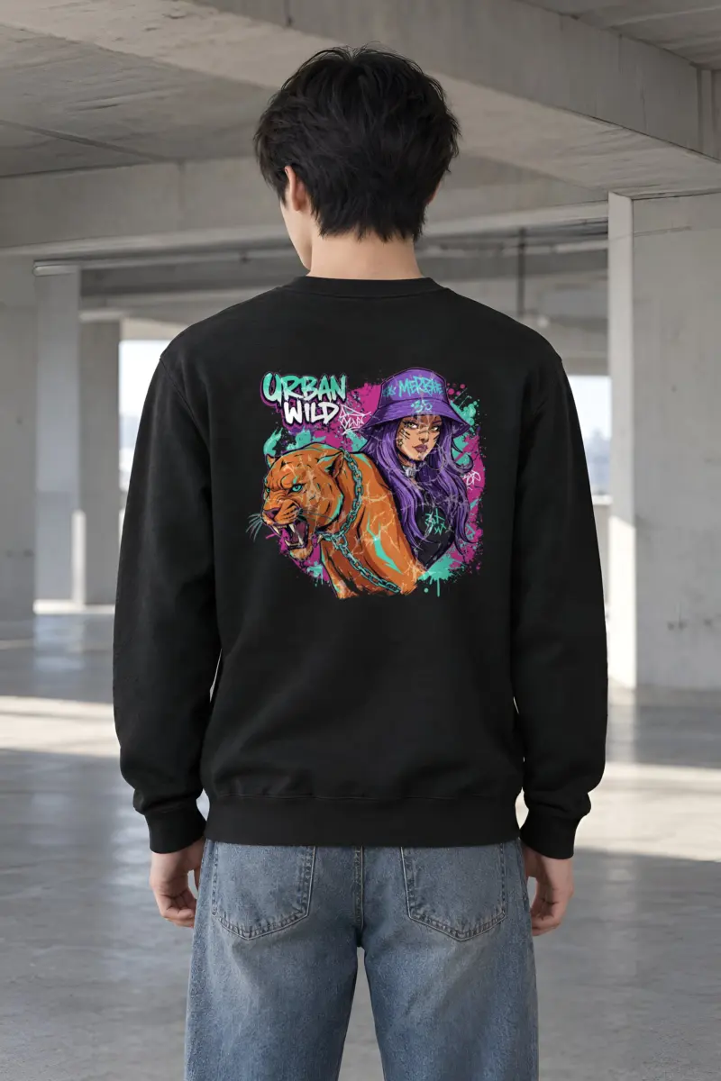 "Urban Wild" Heavy Blend Unisex Crewneck Sweatshirt