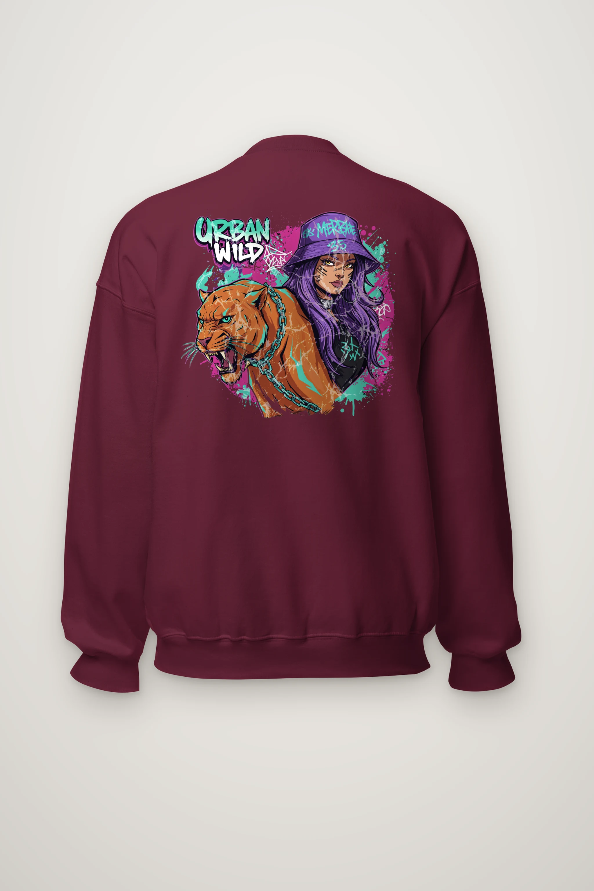 "Urban Wild" Heavy Blend Unisex Crewneck Sweatshirt