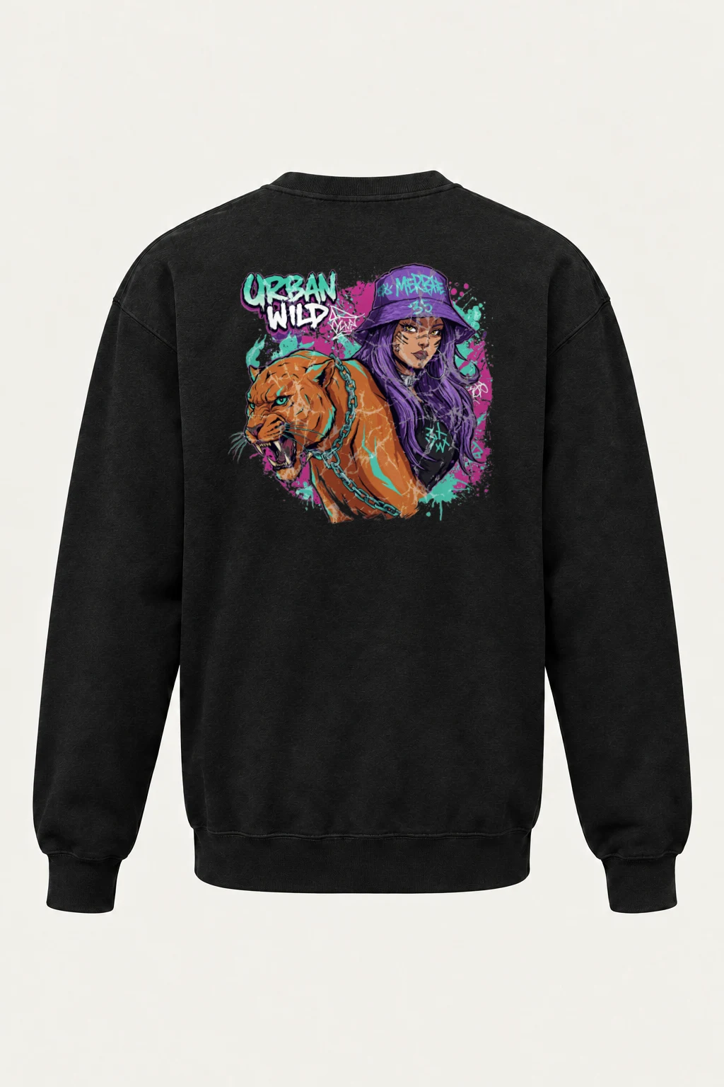 "Urban Wild" Heavy Blend Unisex Crewneck Sweatshirt | Gildan 18000