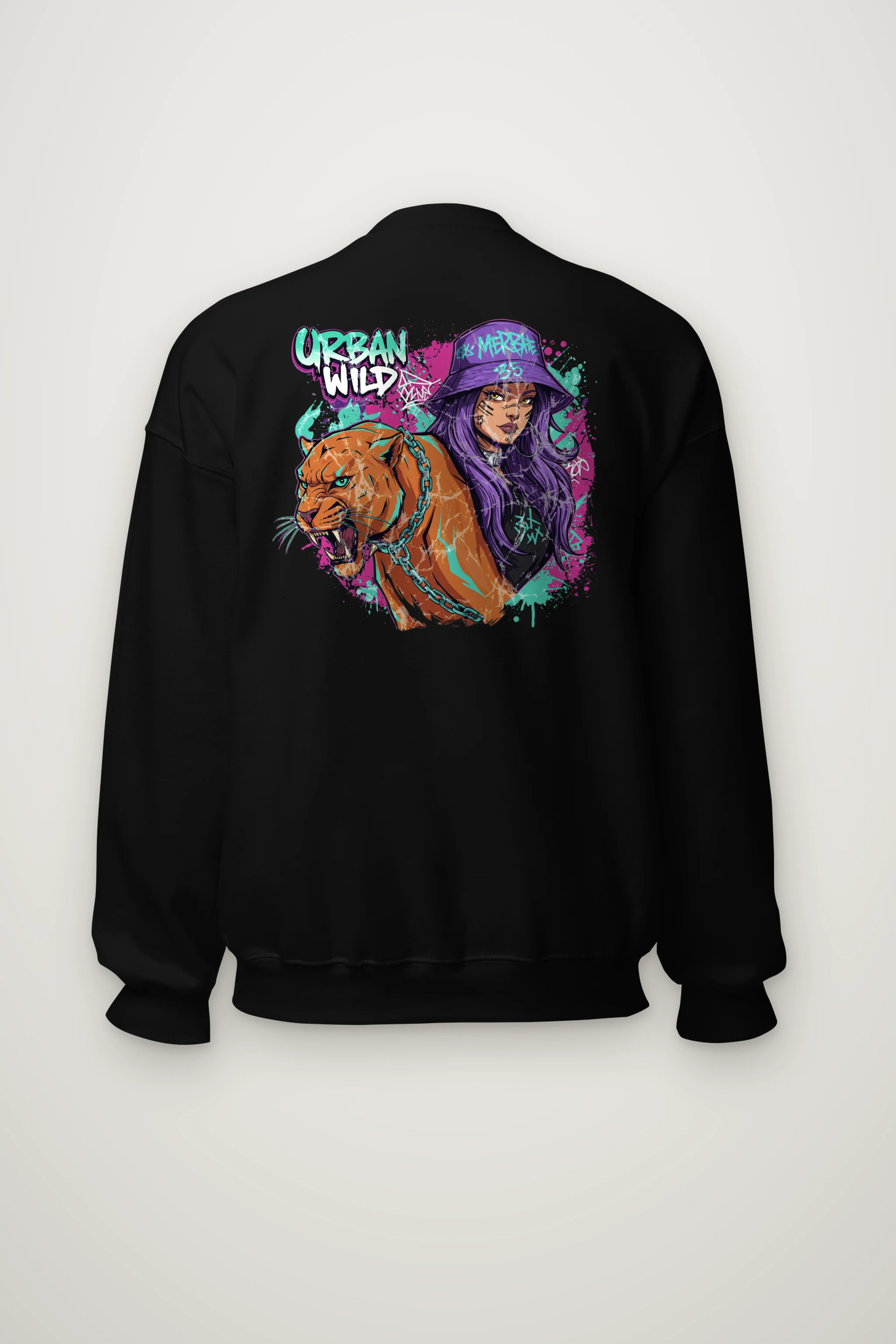 "Urban Wild" Heavy Blend Unisex Crewneck Sweatshirt