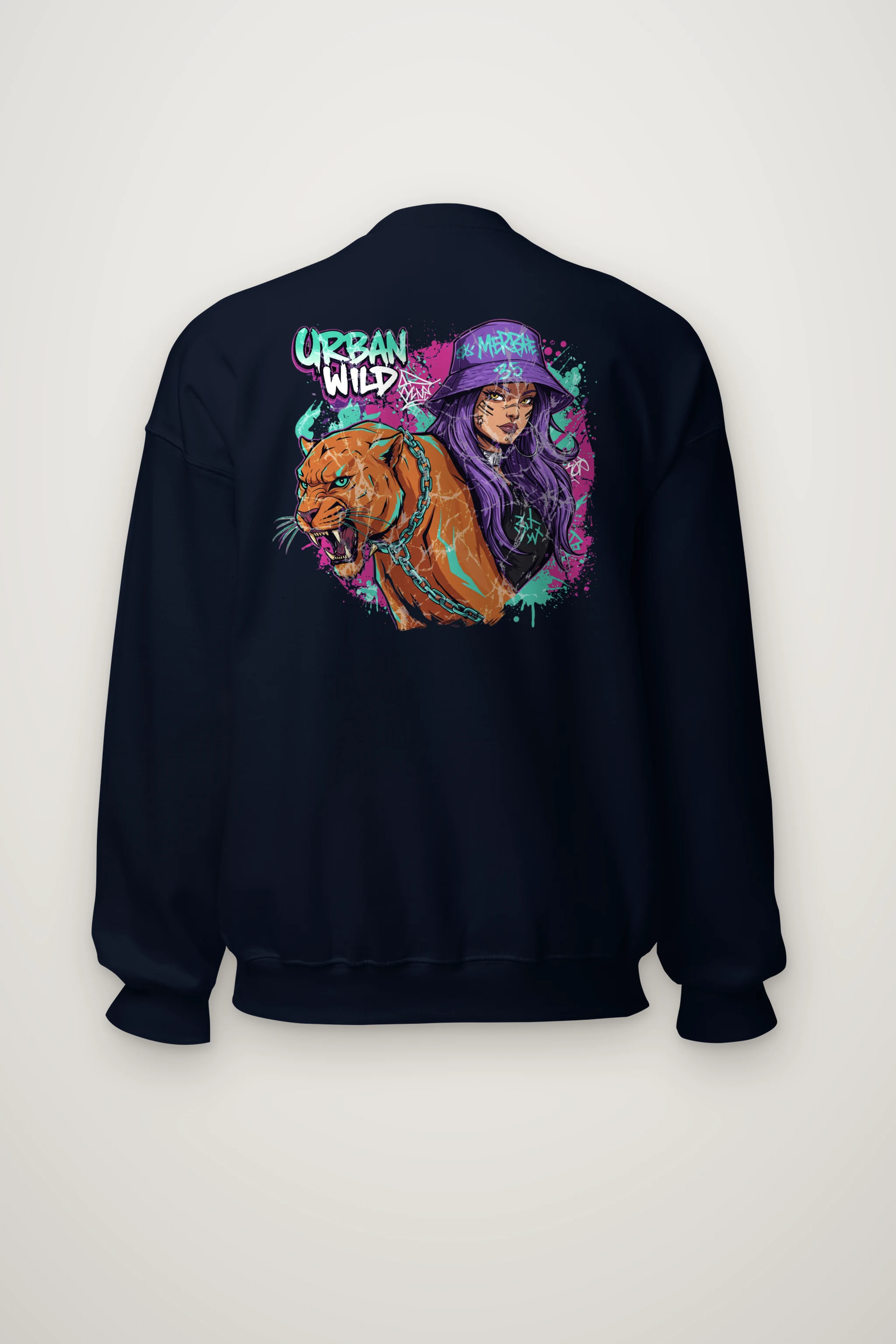 "Urban Wild" Heavy Blend Unisex Crewneck Sweatshirt