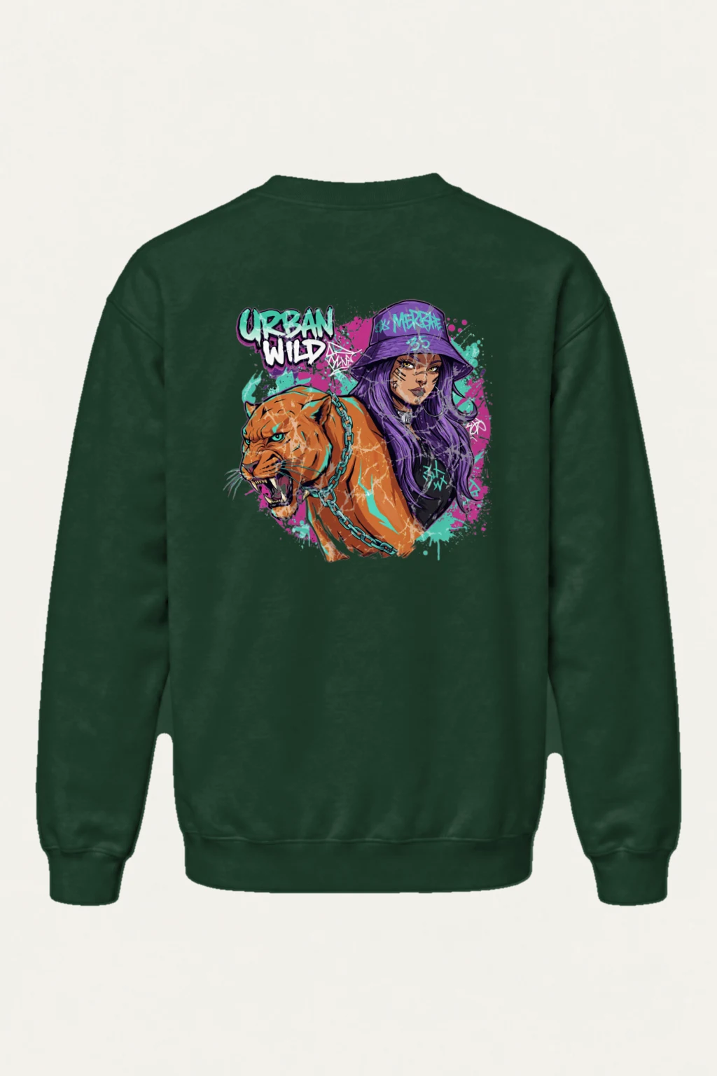 "Urban Wild" Heavy Blend Unisex Crewneck Sweatshirt | Gildan 18000