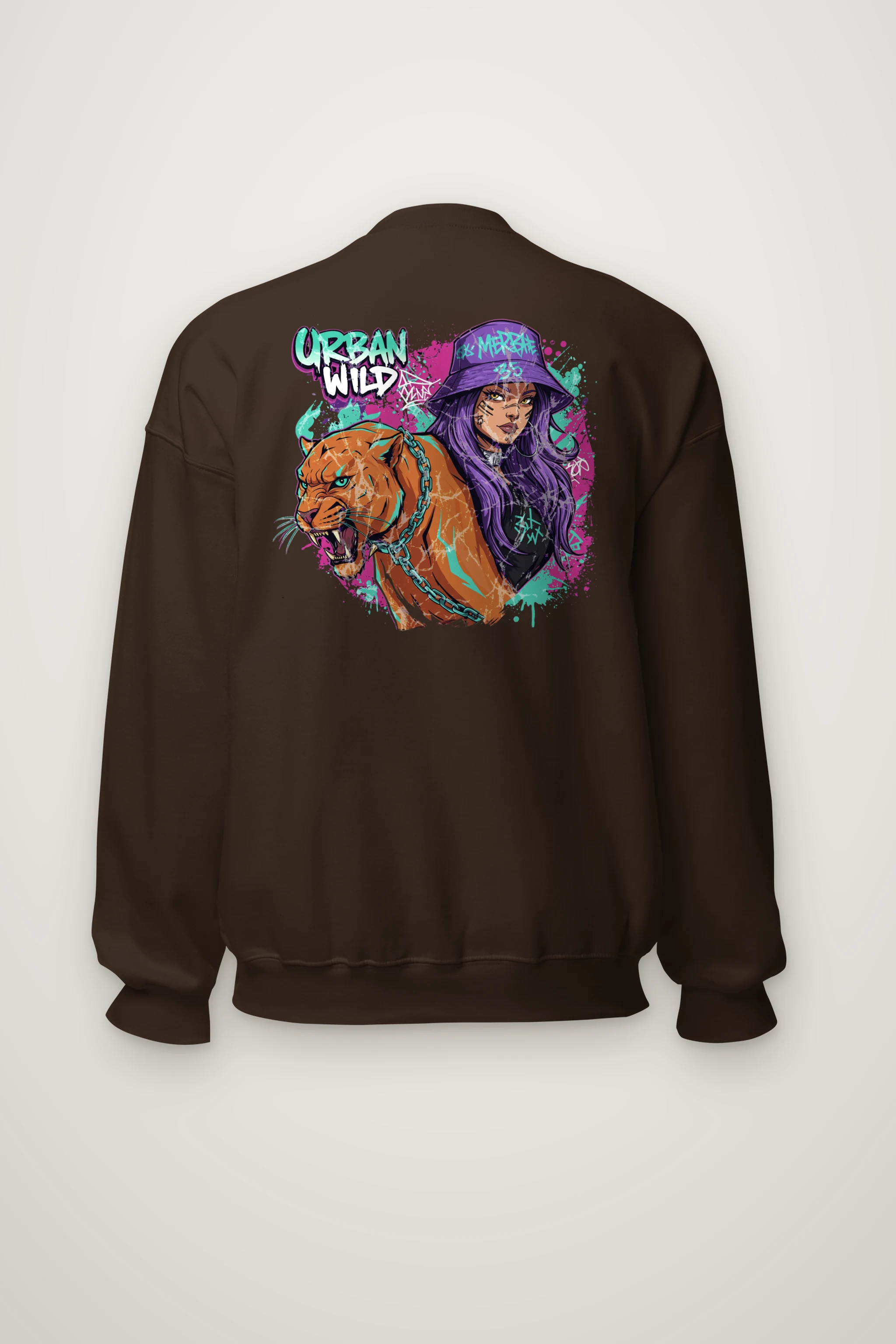"Urban Wild" Heavy Blend Unisex Crewneck Sweatshirt