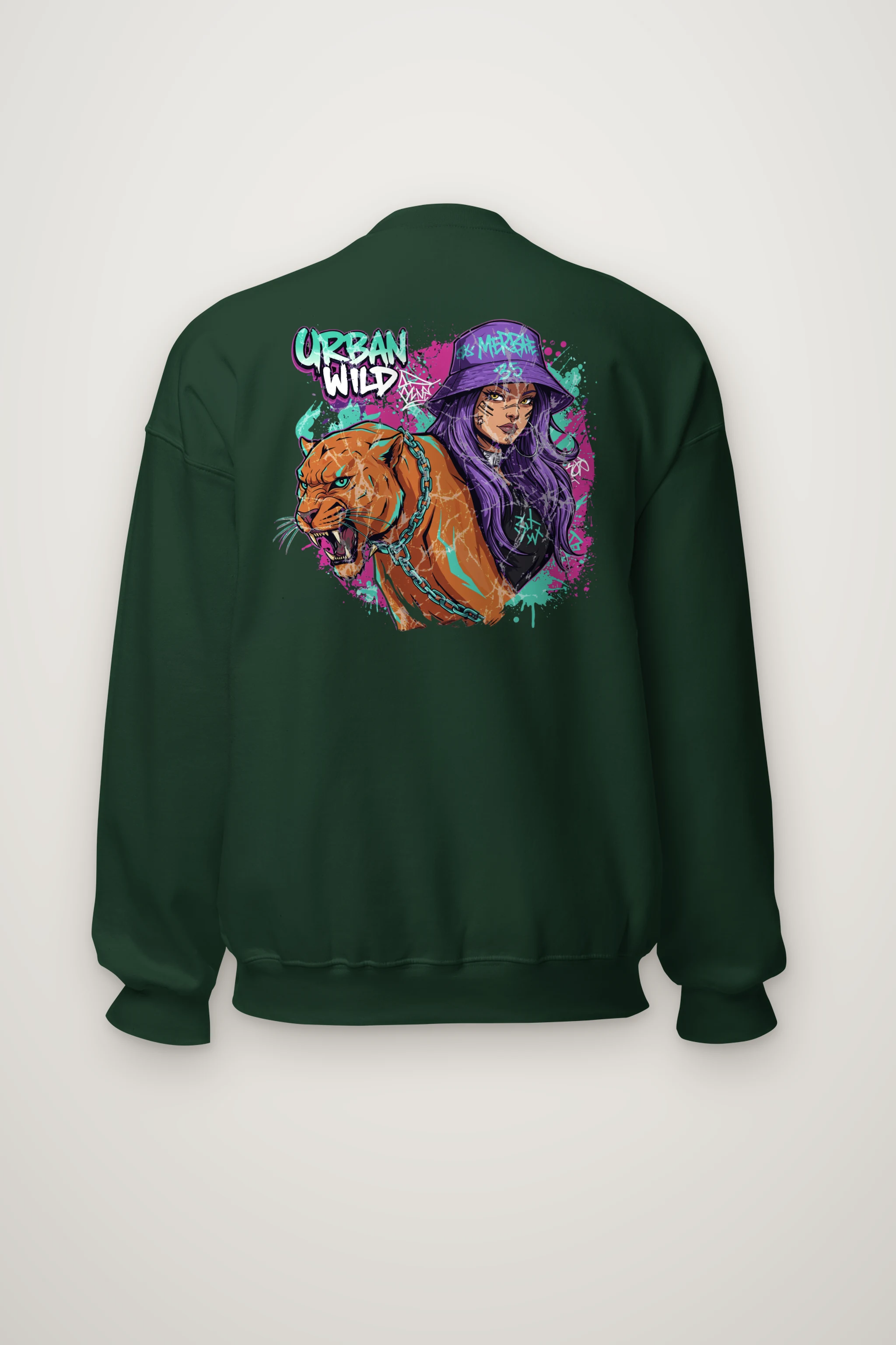 "Urban Wild" Heavy Blend Unisex Crewneck Sweatshirt