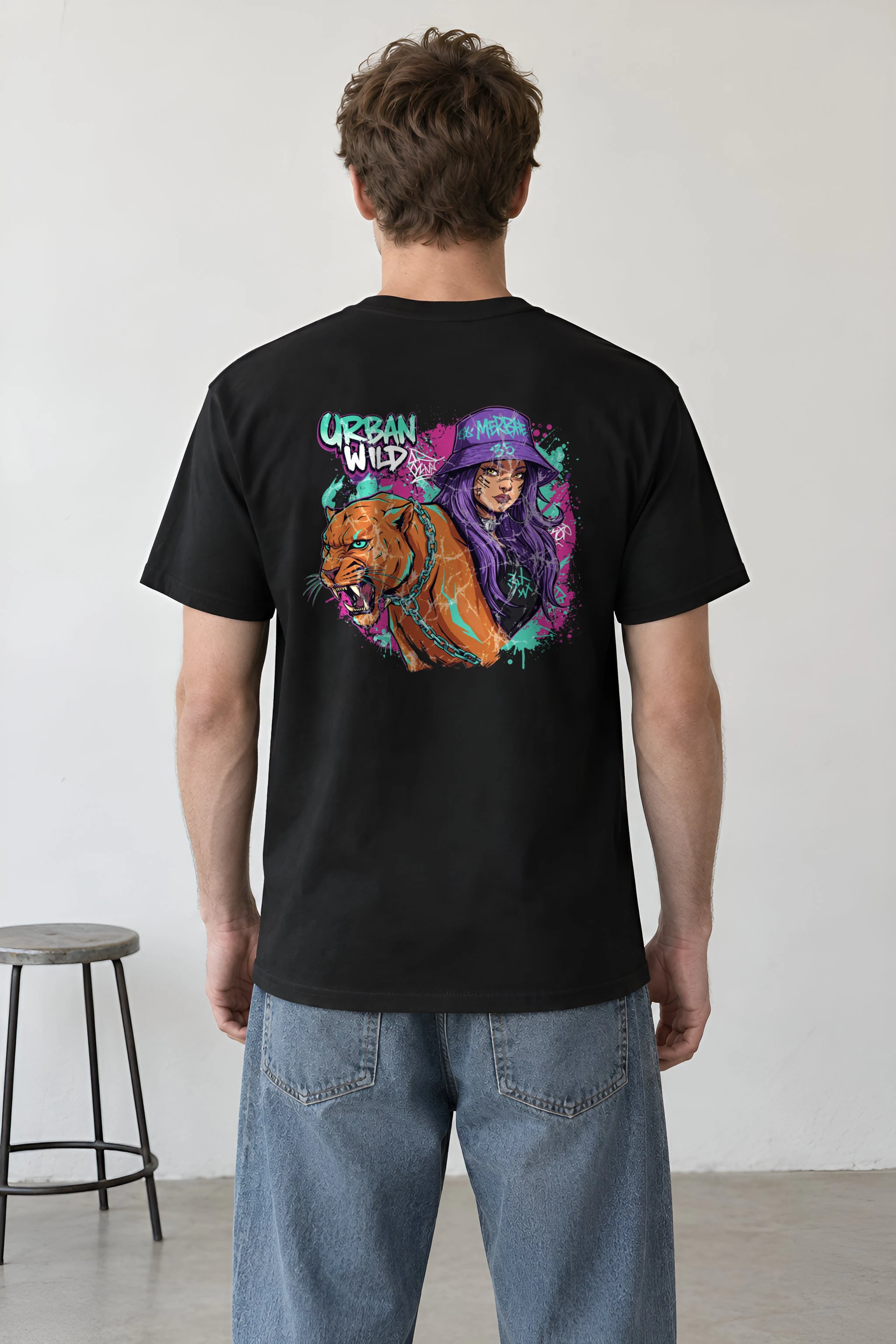"Urban Wild" Heavyweight Unisex Crewneck T-shirt