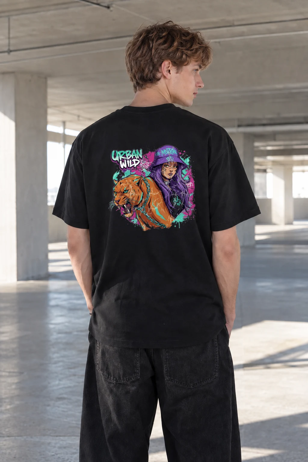"Urban Wild" Heavyweight Unisex Crewneck T-shirt | Gildan 5000