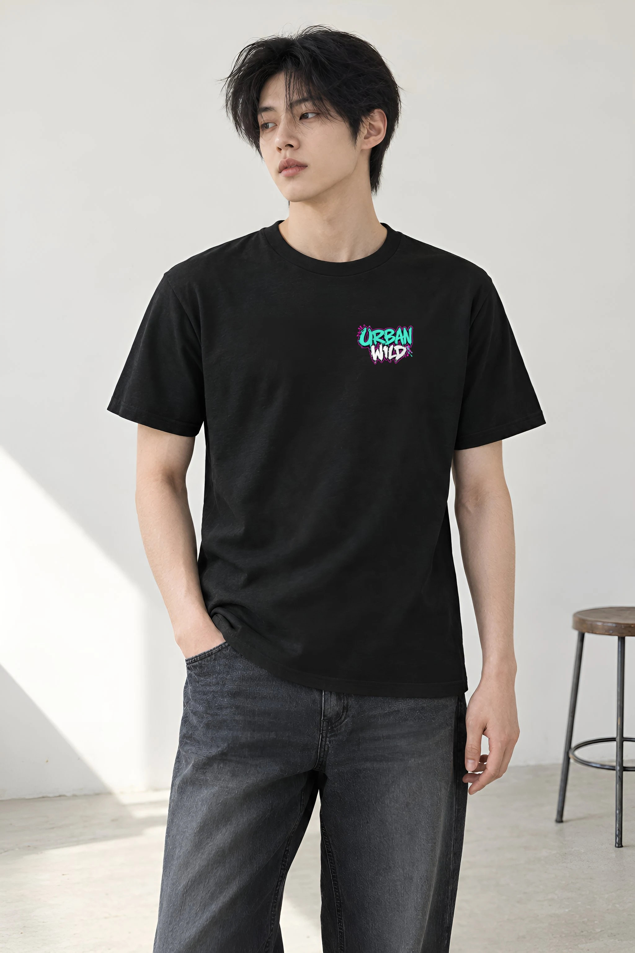 "Urban Wild" Heavyweight Unisex Crewneck T-shirt