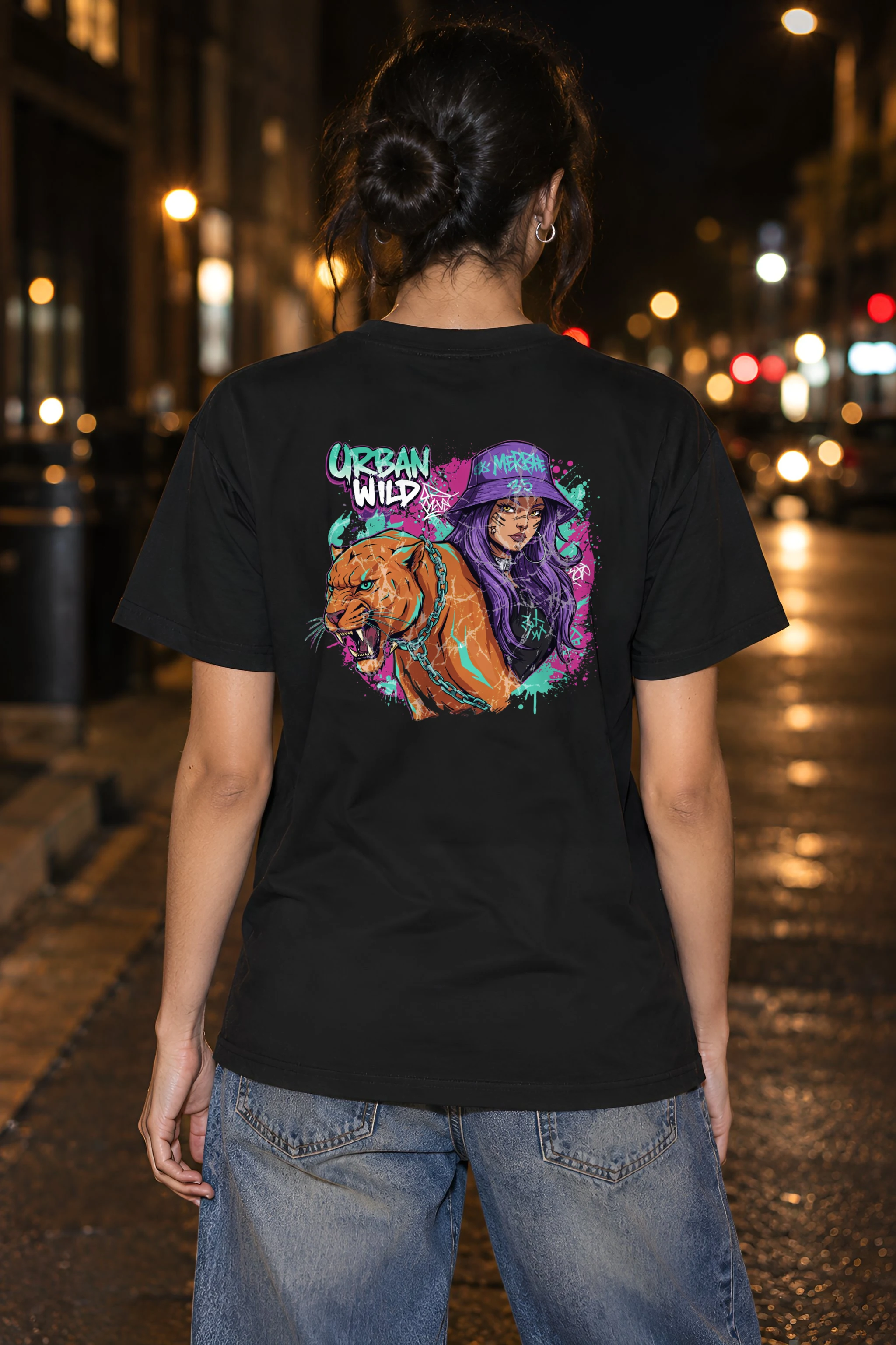 "Urban Wild" Heavyweight Unisex Crewneck T-shirt
