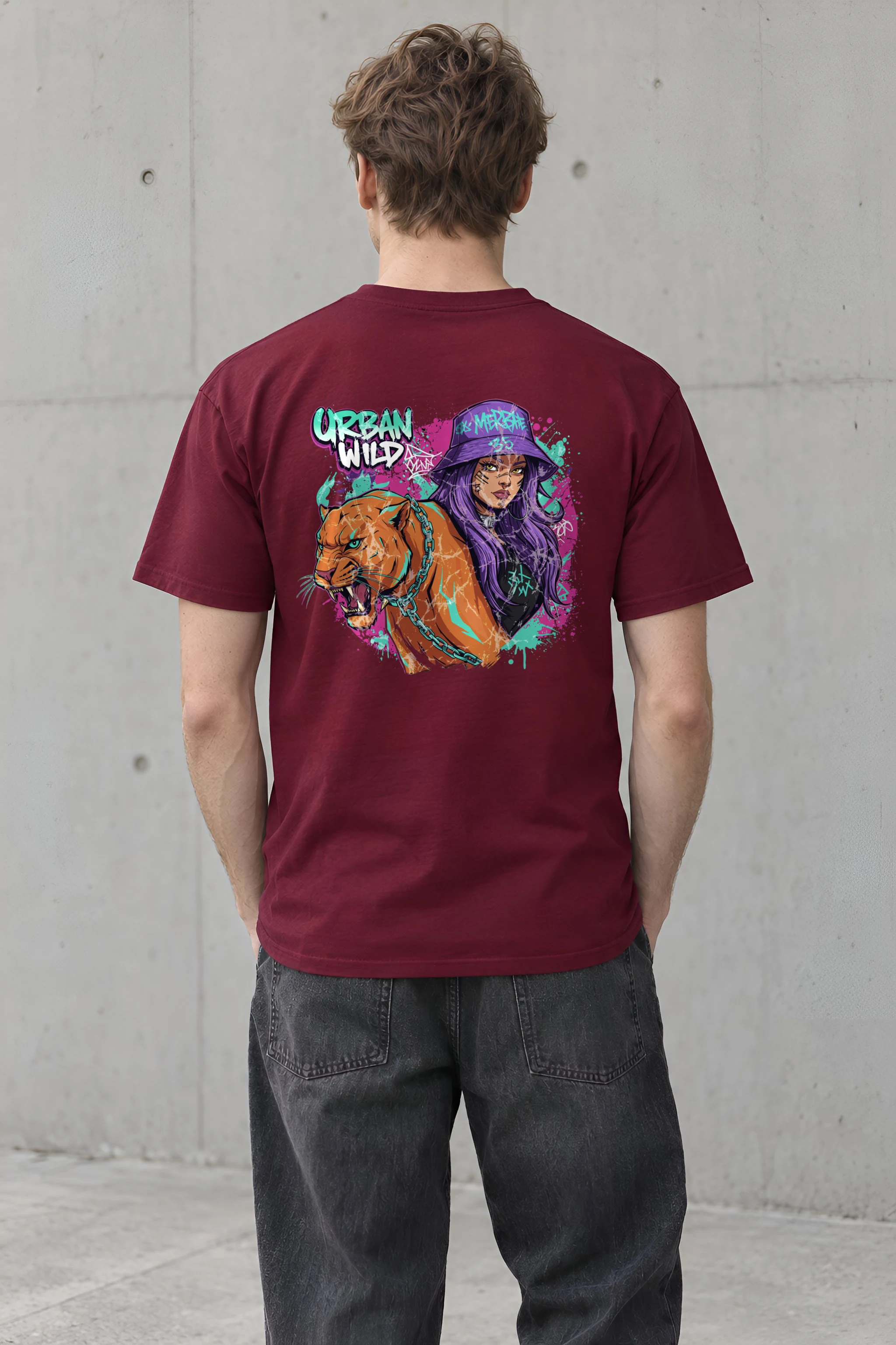 "Urban Wild" Heavyweight Unisex Crewneck T-shirt