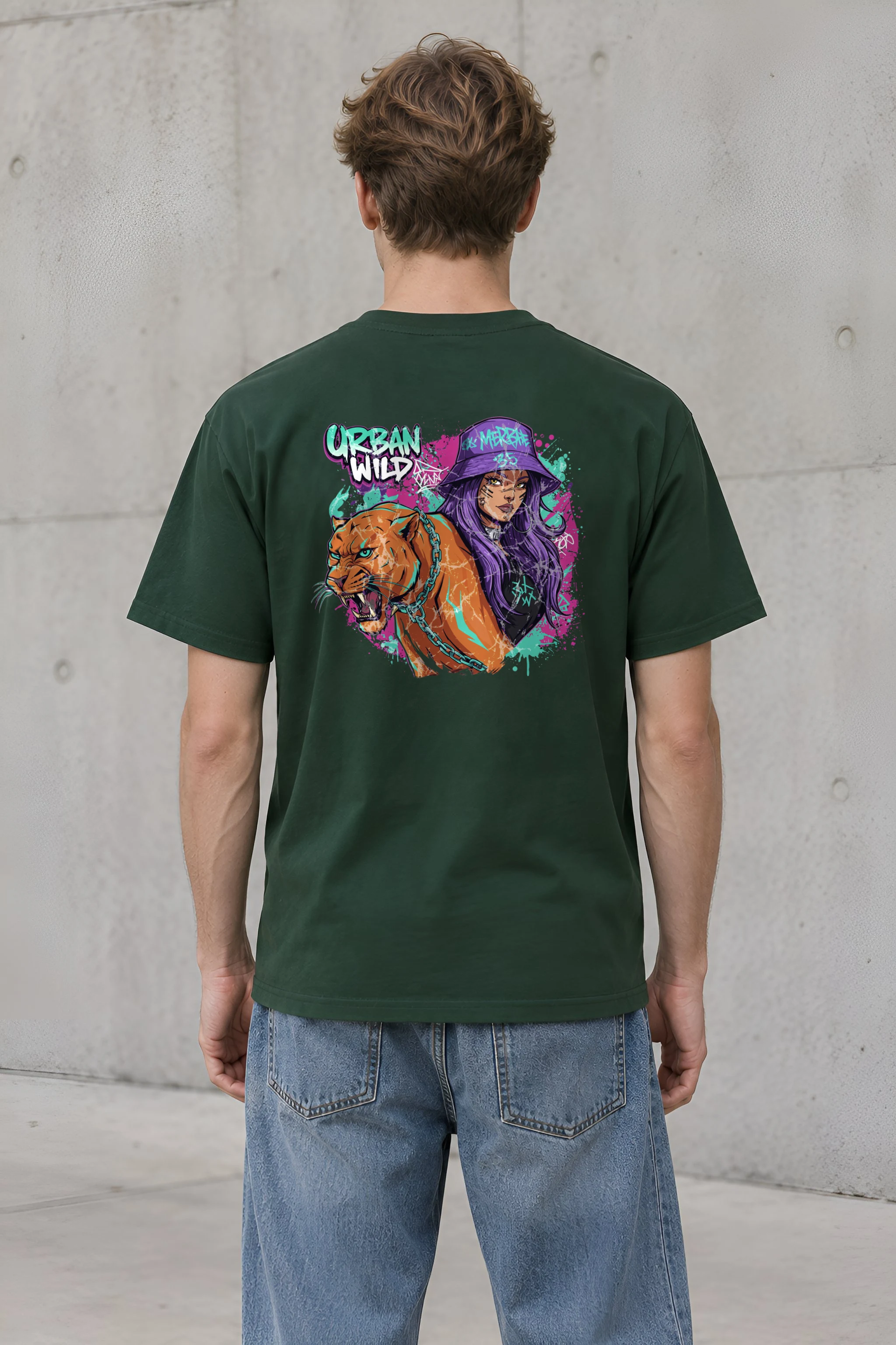 "Urban Wild" Heavyweight Unisex Crewneck T-shirt