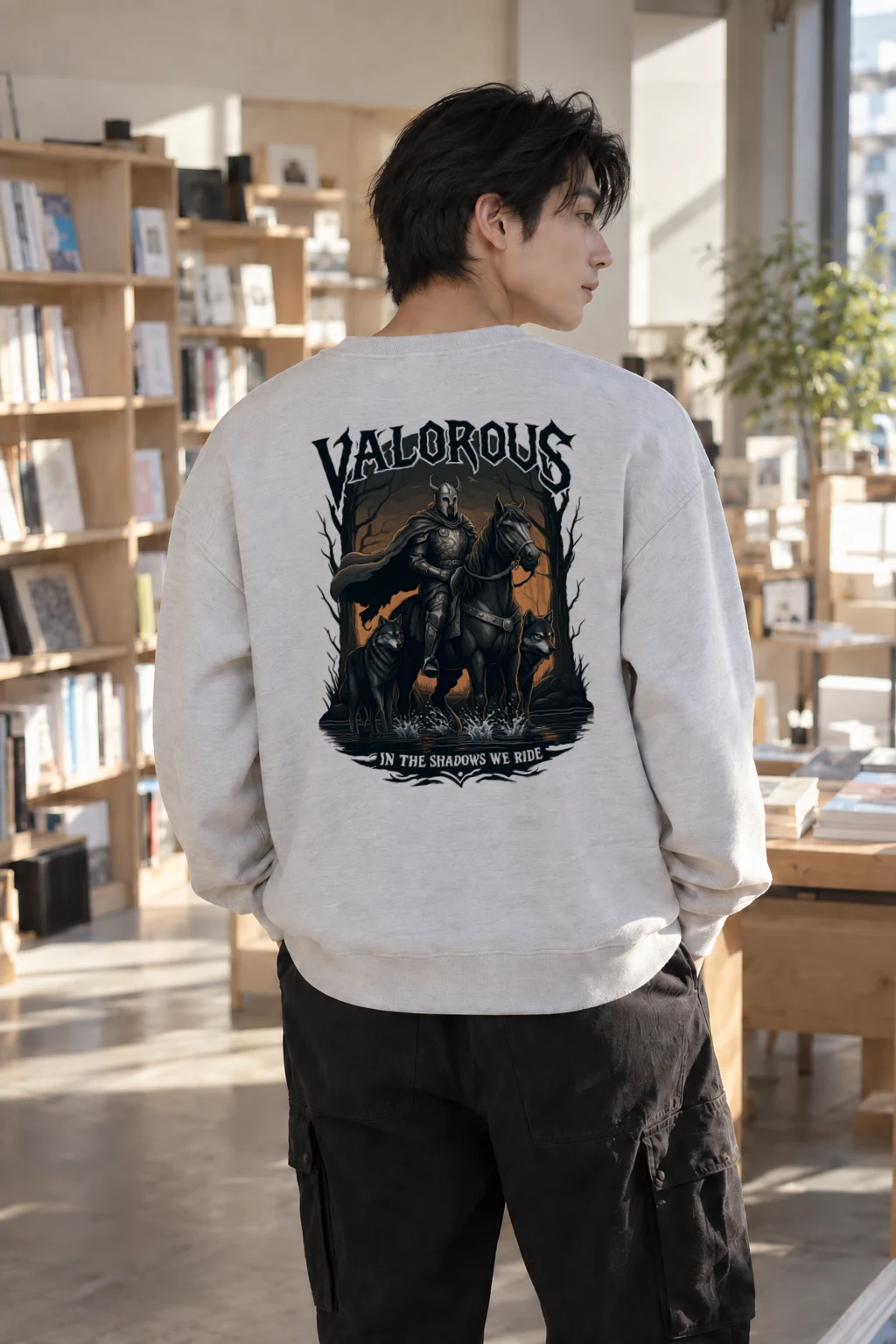 "Valorous Shadows" Heavy Blend Unisex Crewneck Sweatshirt | Gildan 18000