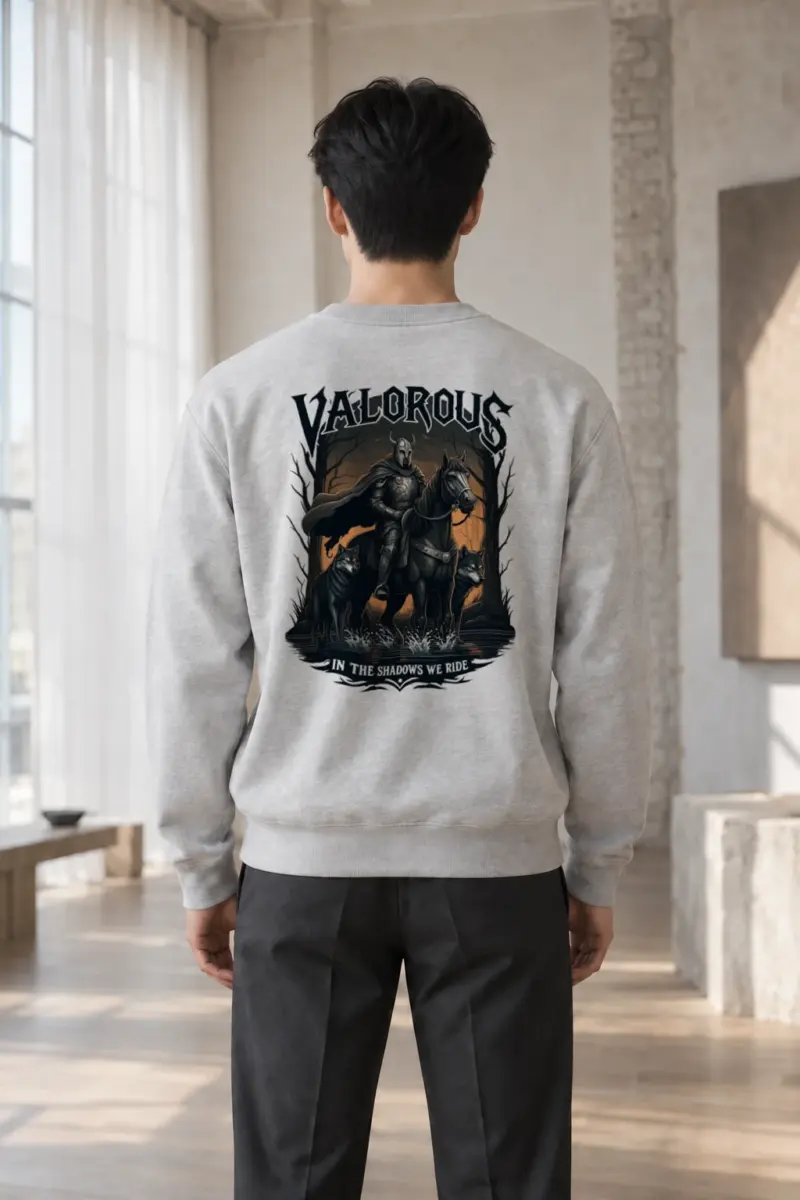 "Valorous Shadows" Heavy Blend Unisex Crewneck Sweatshirt | Gildan 18000